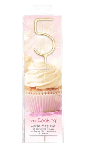 scrapcooking-d-corations-cierge-magique-xxl-chiffre-5-bougie image 2