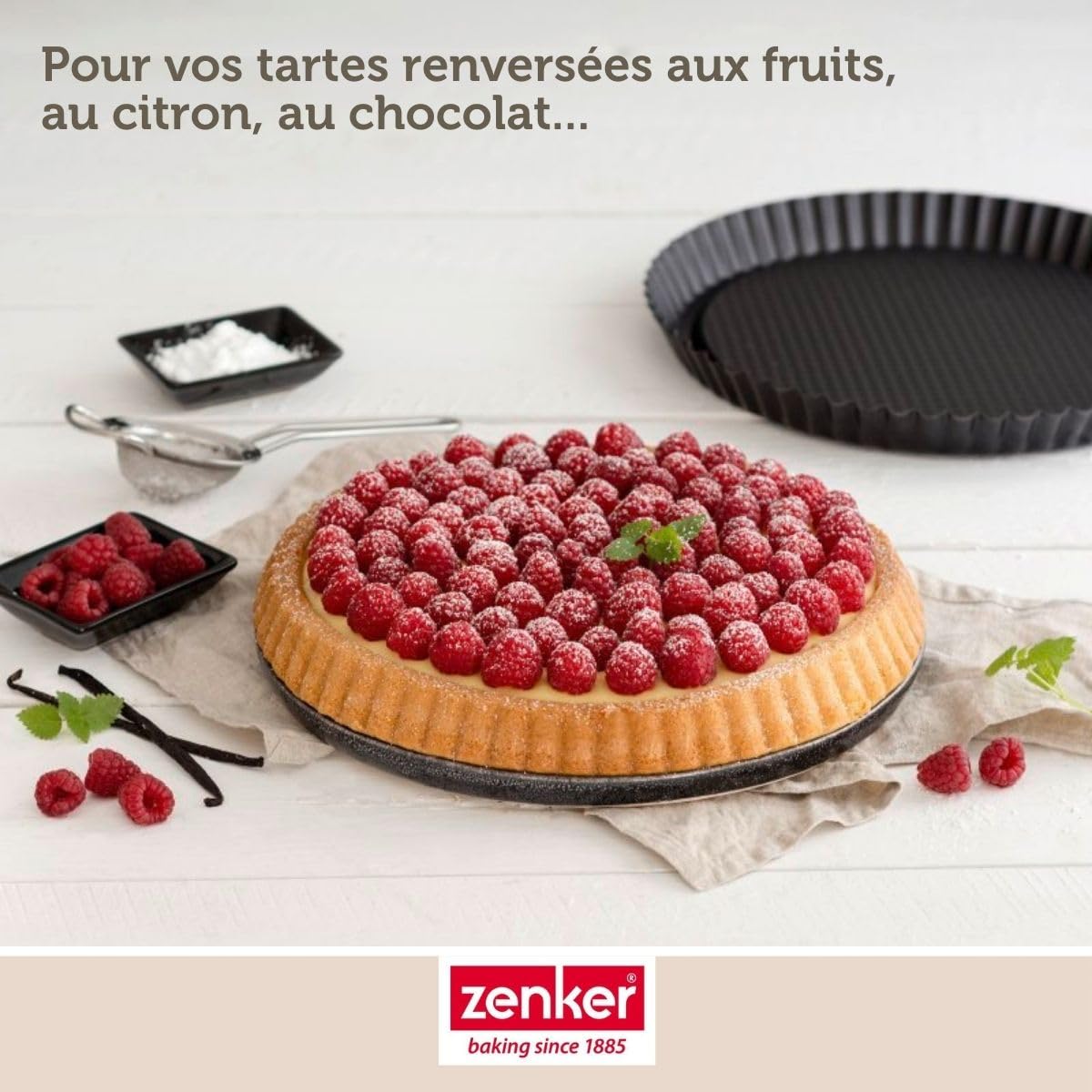 zenker-black-metallic-6522-plat-tarte-30-cm-noir image 2