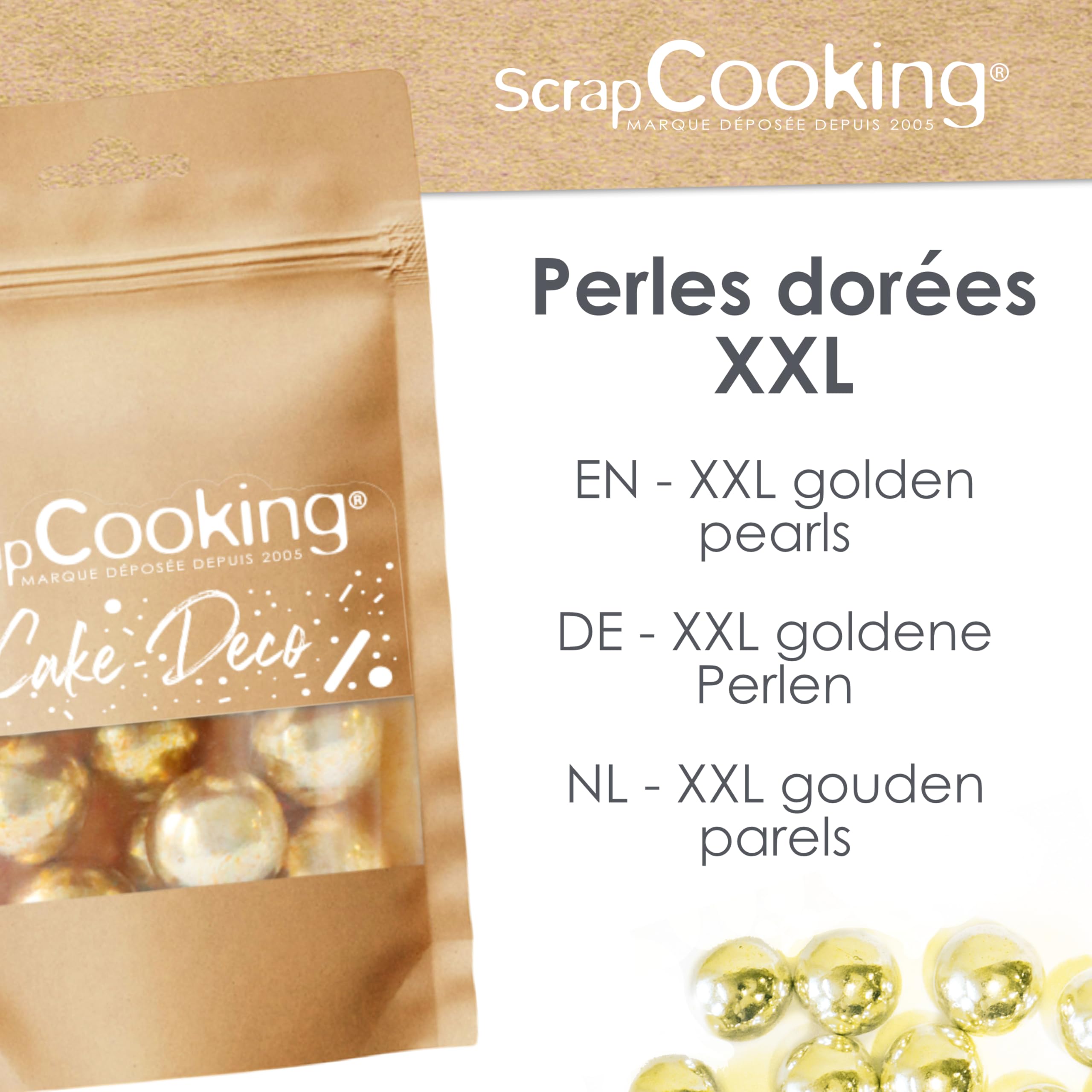 scrapcooking-d-corations-perles-dor-es-xxl-55-g-chocolat-lait image 2