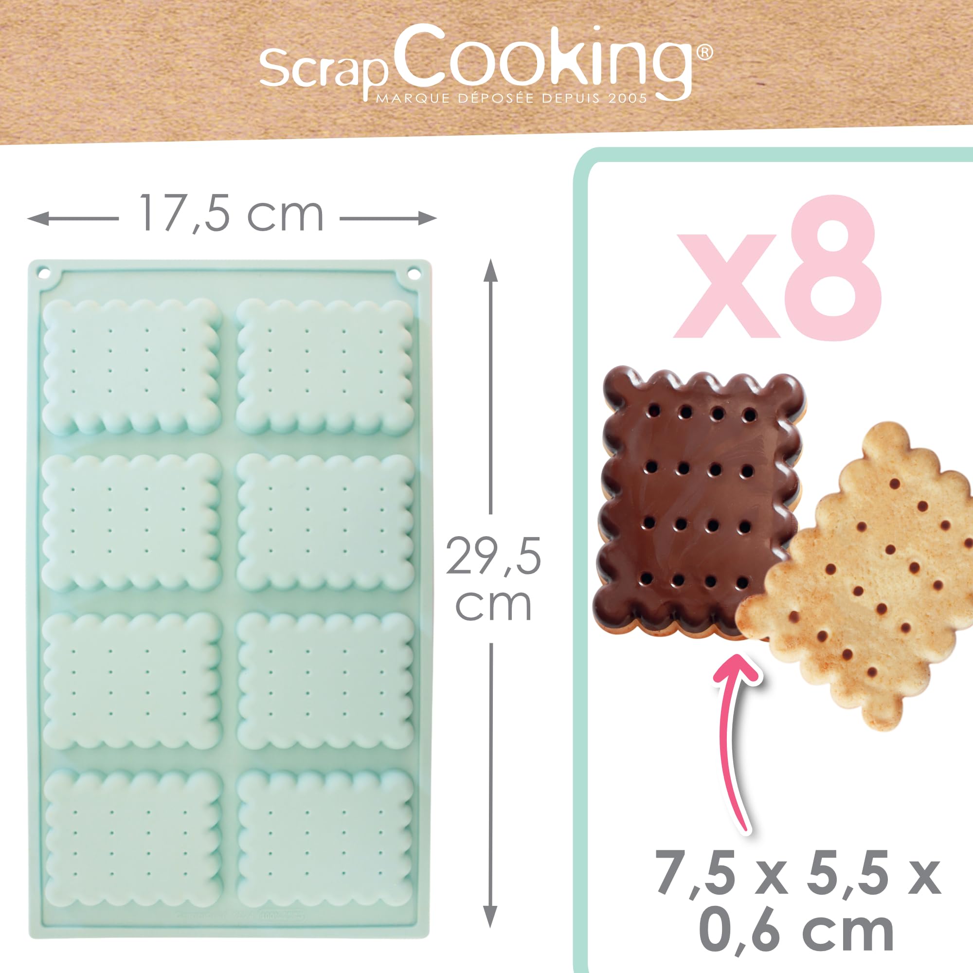 scrapcooking-moules-moule-8-petits-beurres-silicone-3182 image 3