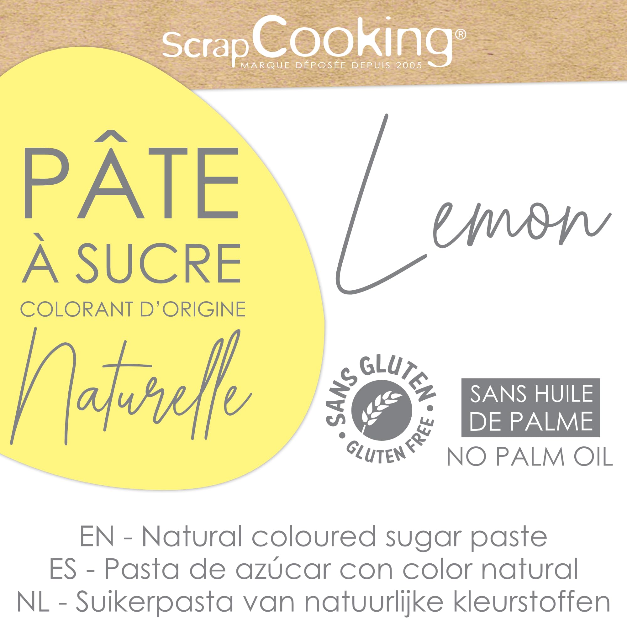 scrapcooking-p-tes-sucre-lemon-jaune-250-g-7628 image 3