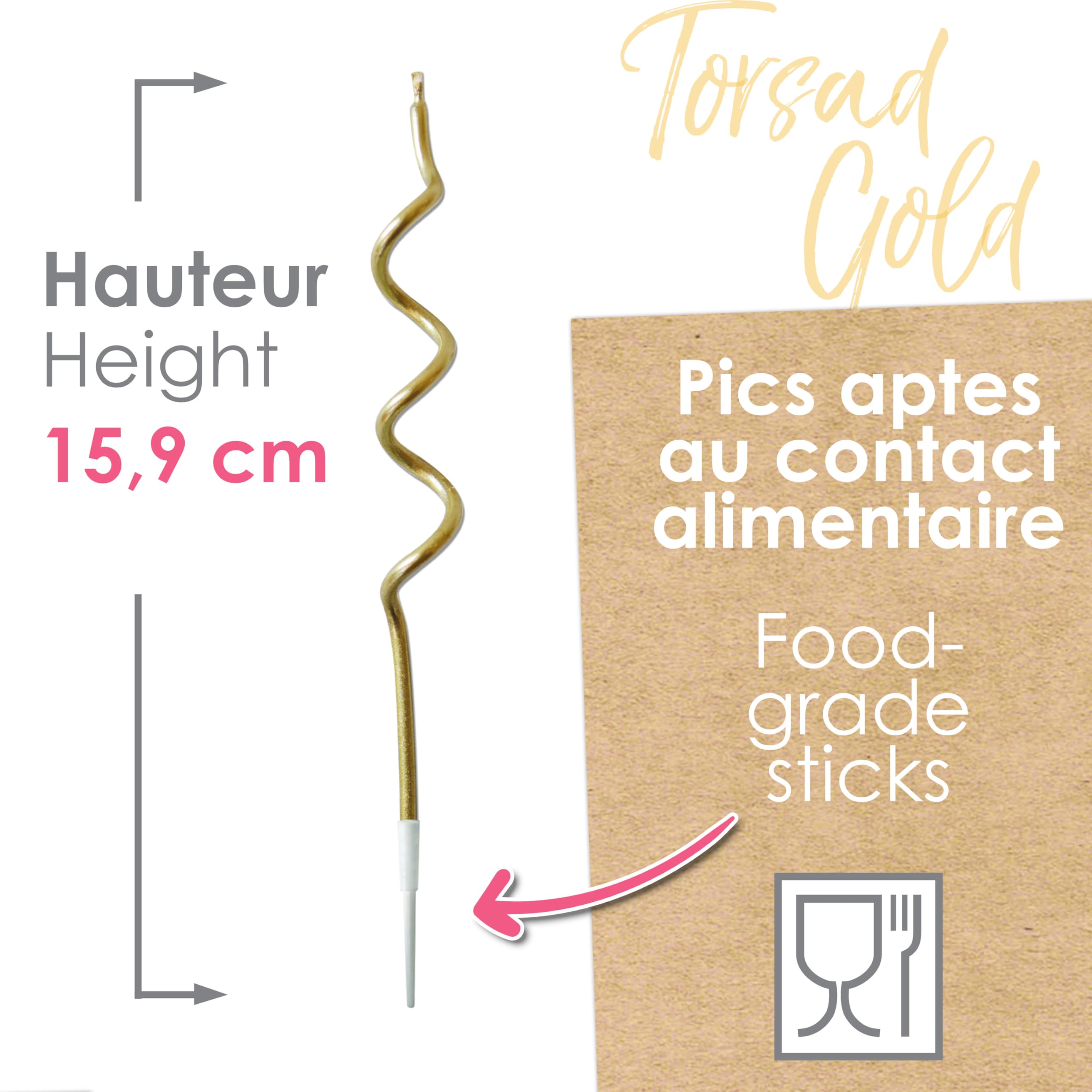 scrapcooking-d-corations-lot-12-bougies-torsad-es-dor-es-15-9-cm image 4