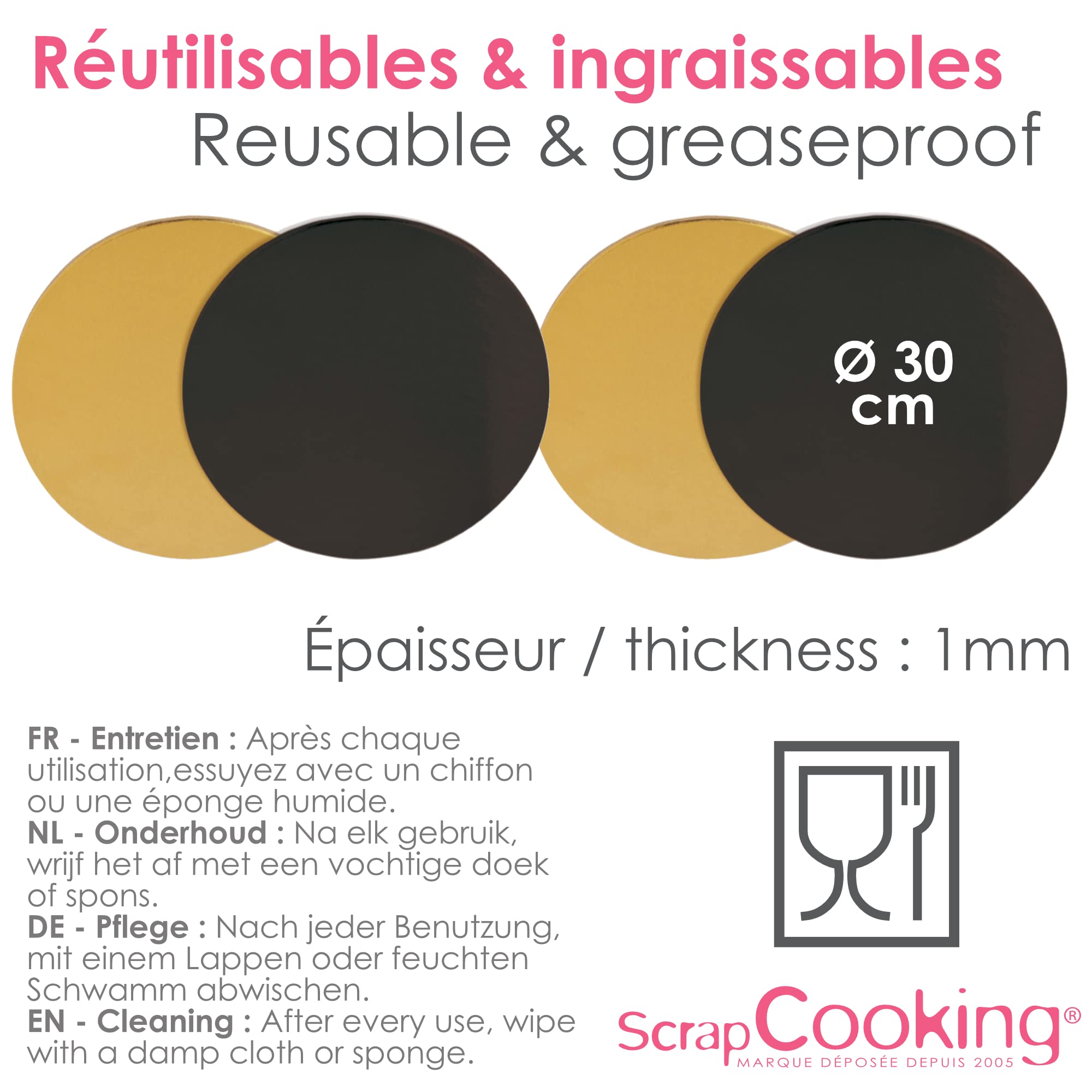 scrapcooking-mat-riel-5215-supports-g-teau-ronds-30-cm-x4 image 5