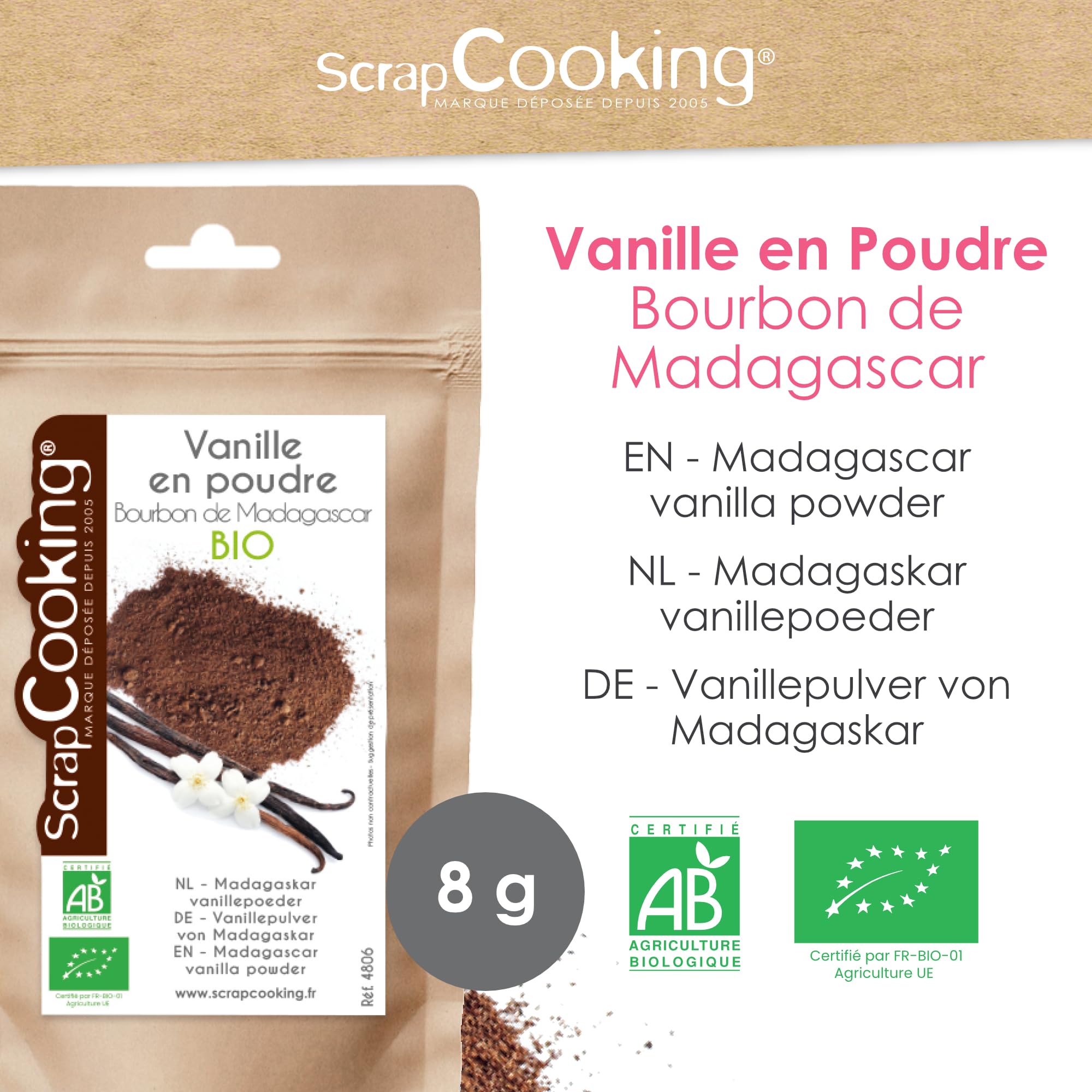 scrapcooking-ingr-dients-vanille-poudre-bio-8-g-bourbon-4806 image 3