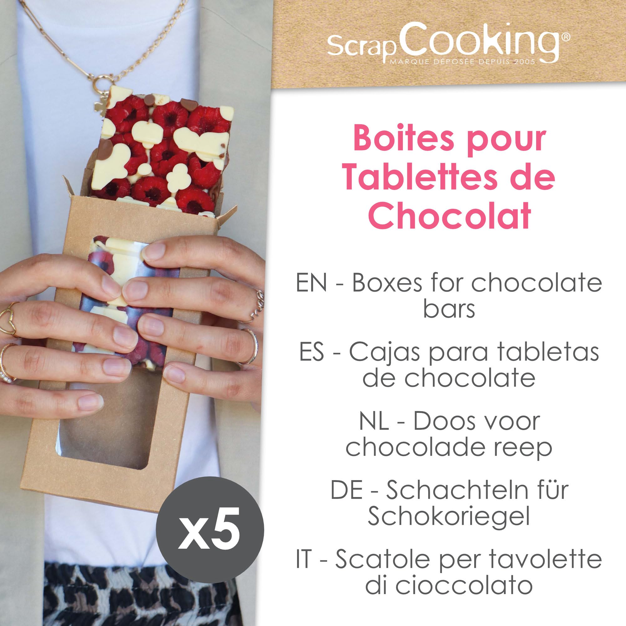 scrapcooking-mat-riel-5508-bo-tes-tablettes-kraft-x5-fen-tre image 2