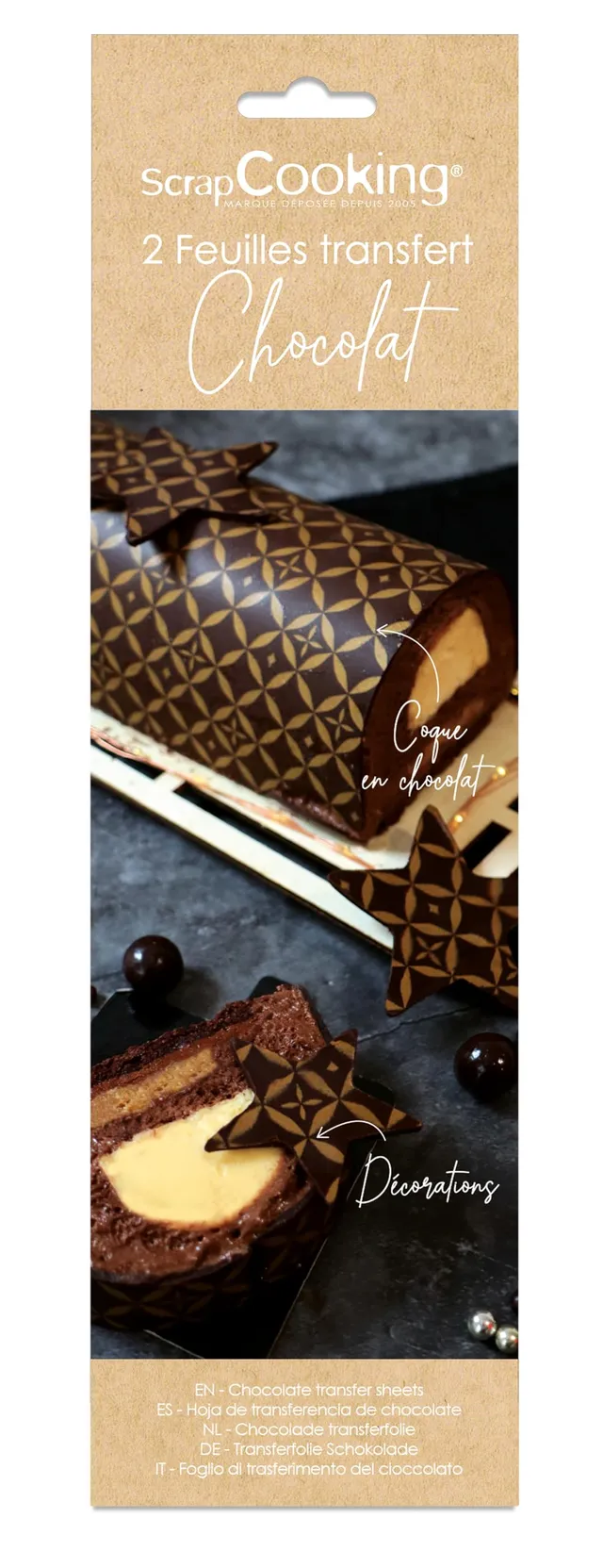 scrapcooking-mat-riel-feuilles-transfert-couture-chocolat-x2 image 1