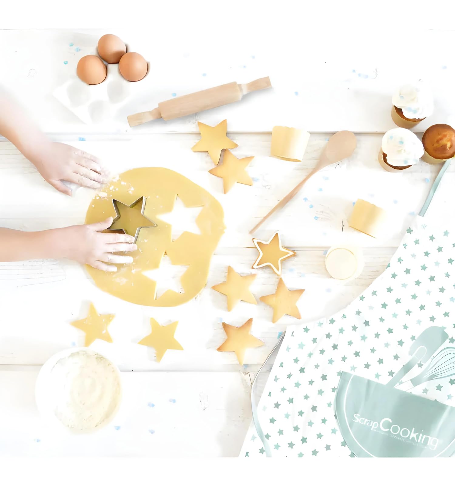 scrapcooking-kit-p-tisserie-mallette-petit-chef-enfant-tablier-coton image 4