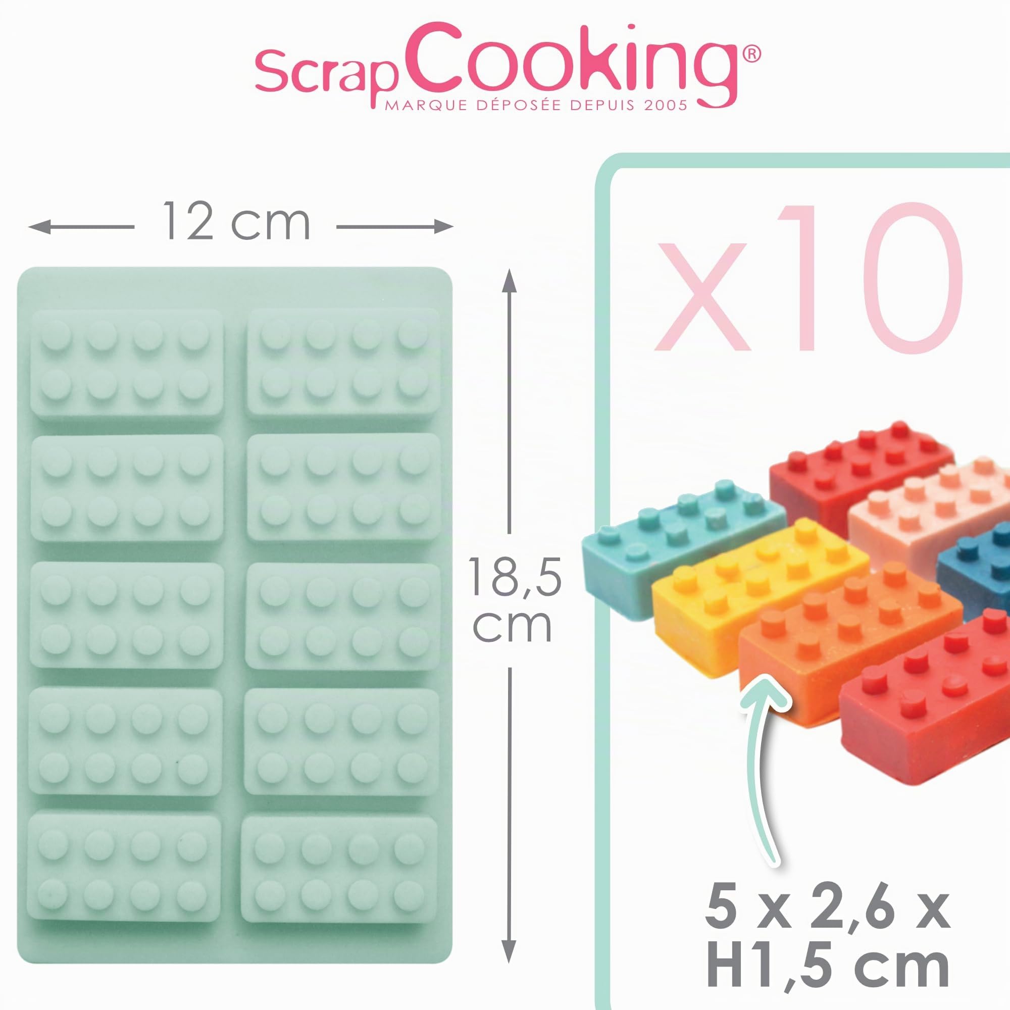 scrapcooking-moules-6729-moule-silicone-briques-vert-d-eau image 3