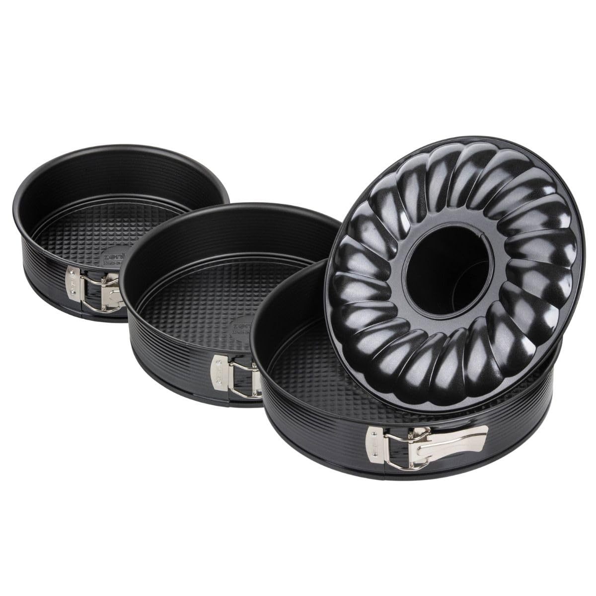 zenker-black-metallic-lot-3-moules-manqu-savarin-20-24-28-cm image 1