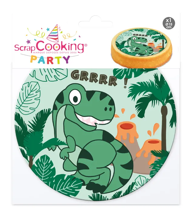 scrapcooking-d-corations-disque-azyme-dino-14-cm image 1