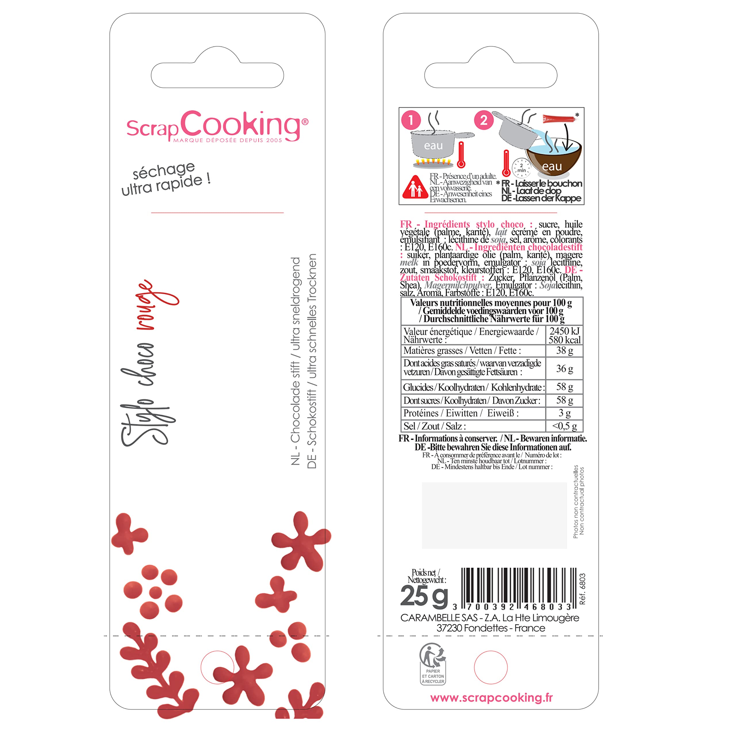 scrapcooking-d-corations-stylo-choco-rouge-25-g-6803-chocolat image 8
