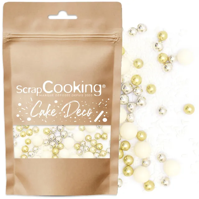 scrapcooking-d-corations-7445-perles-en-sucre-dor-argent-80-g image 1