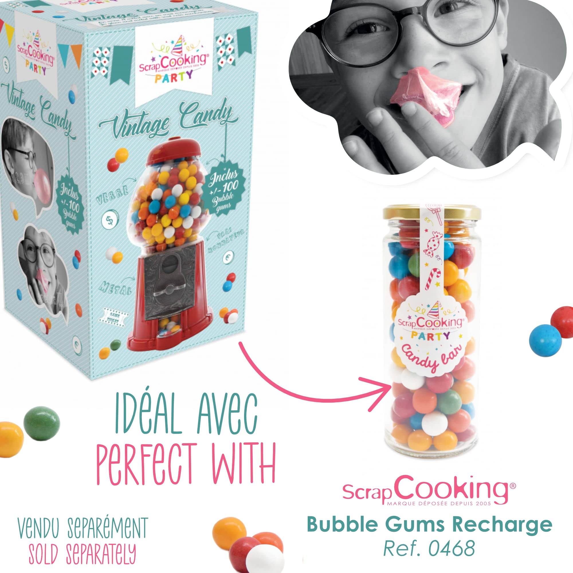 scrapcooking-appareils-distributeur-bonbons-vintage-rouge-monnayeur image 8