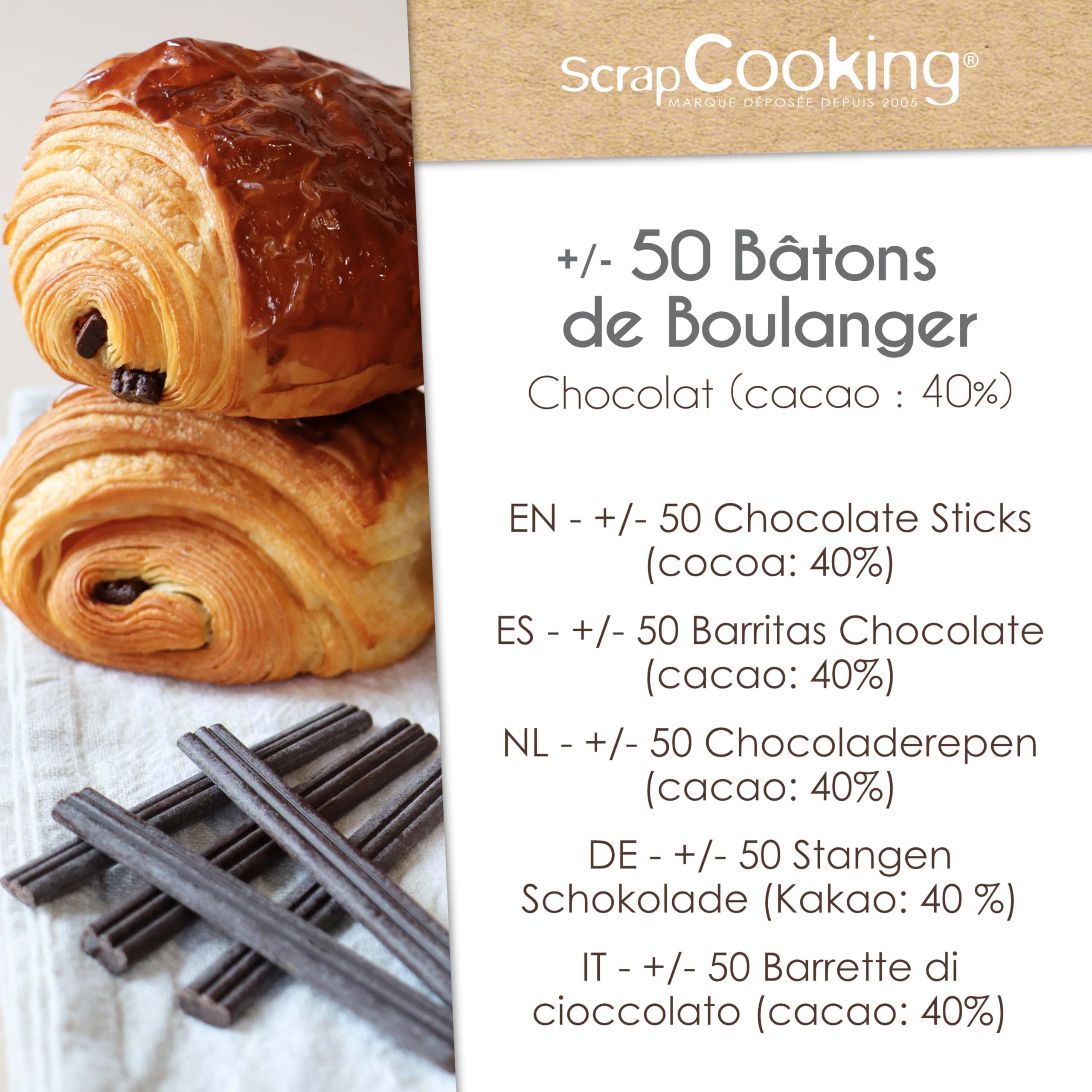 scrapcooking-9607-b-tons-chocolat-noir-8-cm-x50 image 3