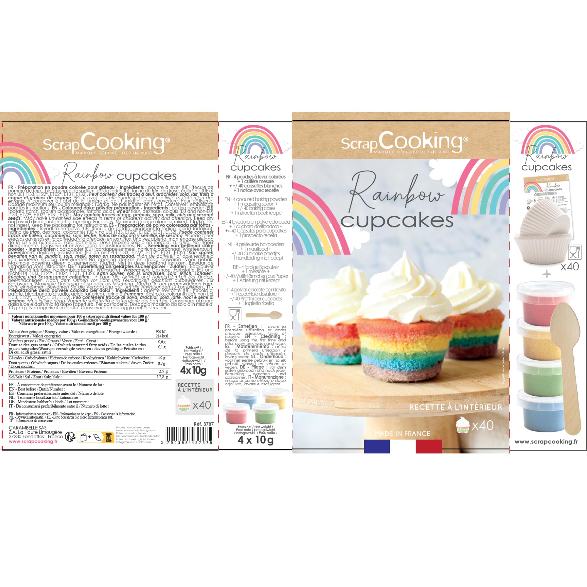 scrapcooking-kit-rainbow-cupcakes-3787-kit-cupcakes-arc-en-ciel-40-pcs image 8