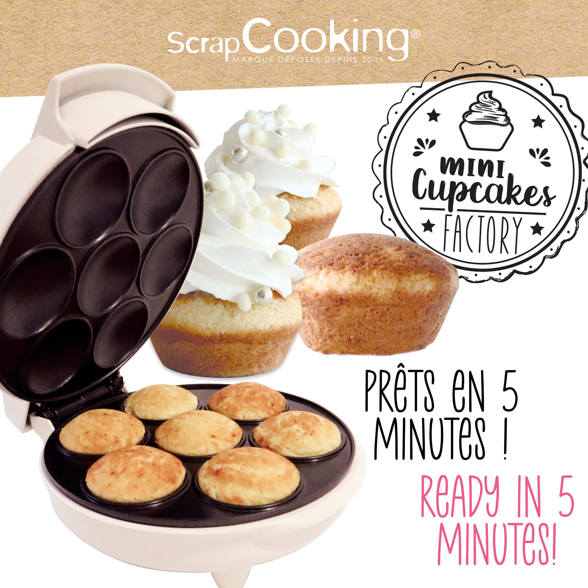 scrapcooking-appareils-mini-cupcakes-factory-3892-machine-blanc image 2