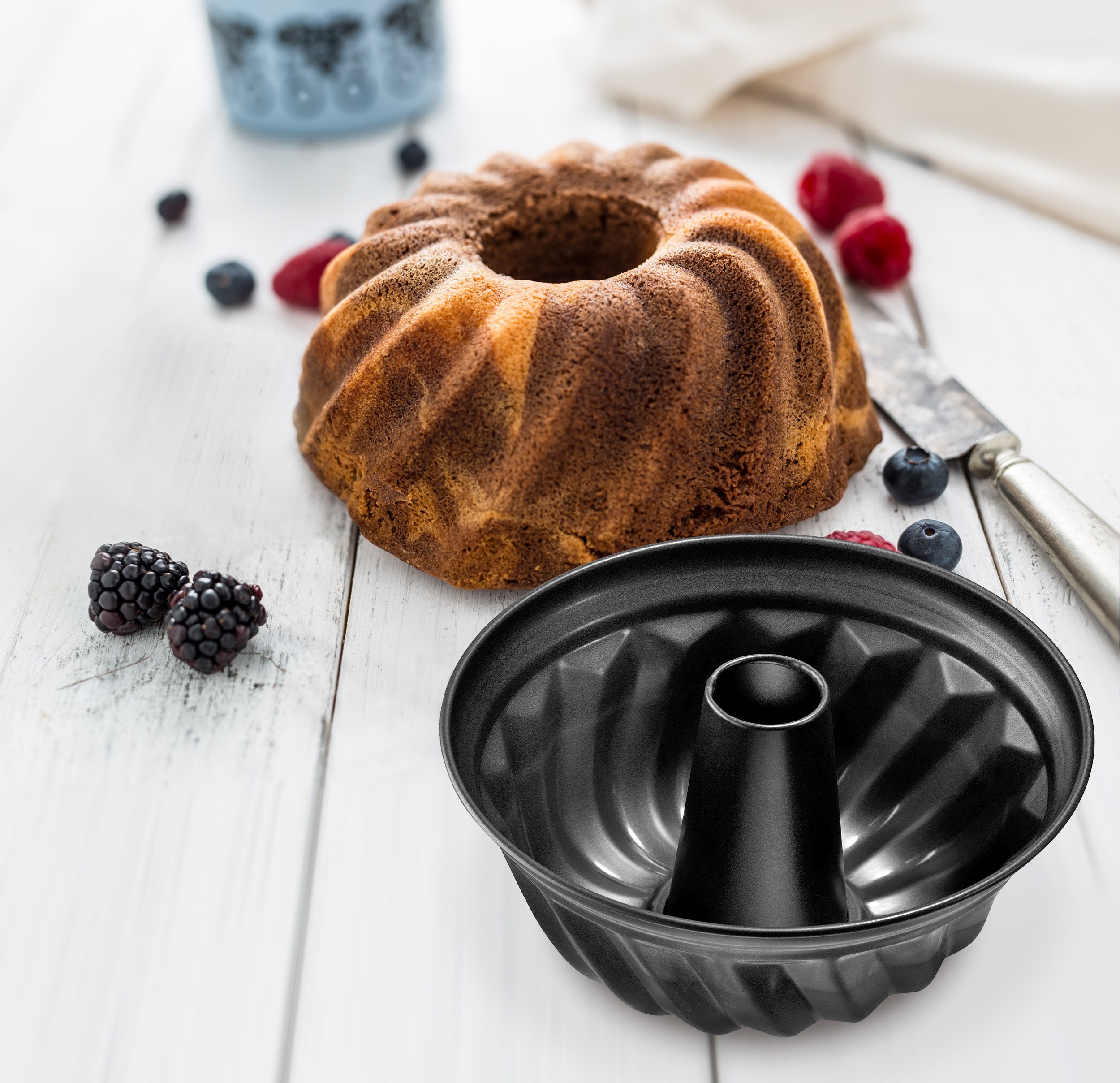 zenker-pure-moule-kouglof-22-cm-noir-antiadh-sif-acier image 2
