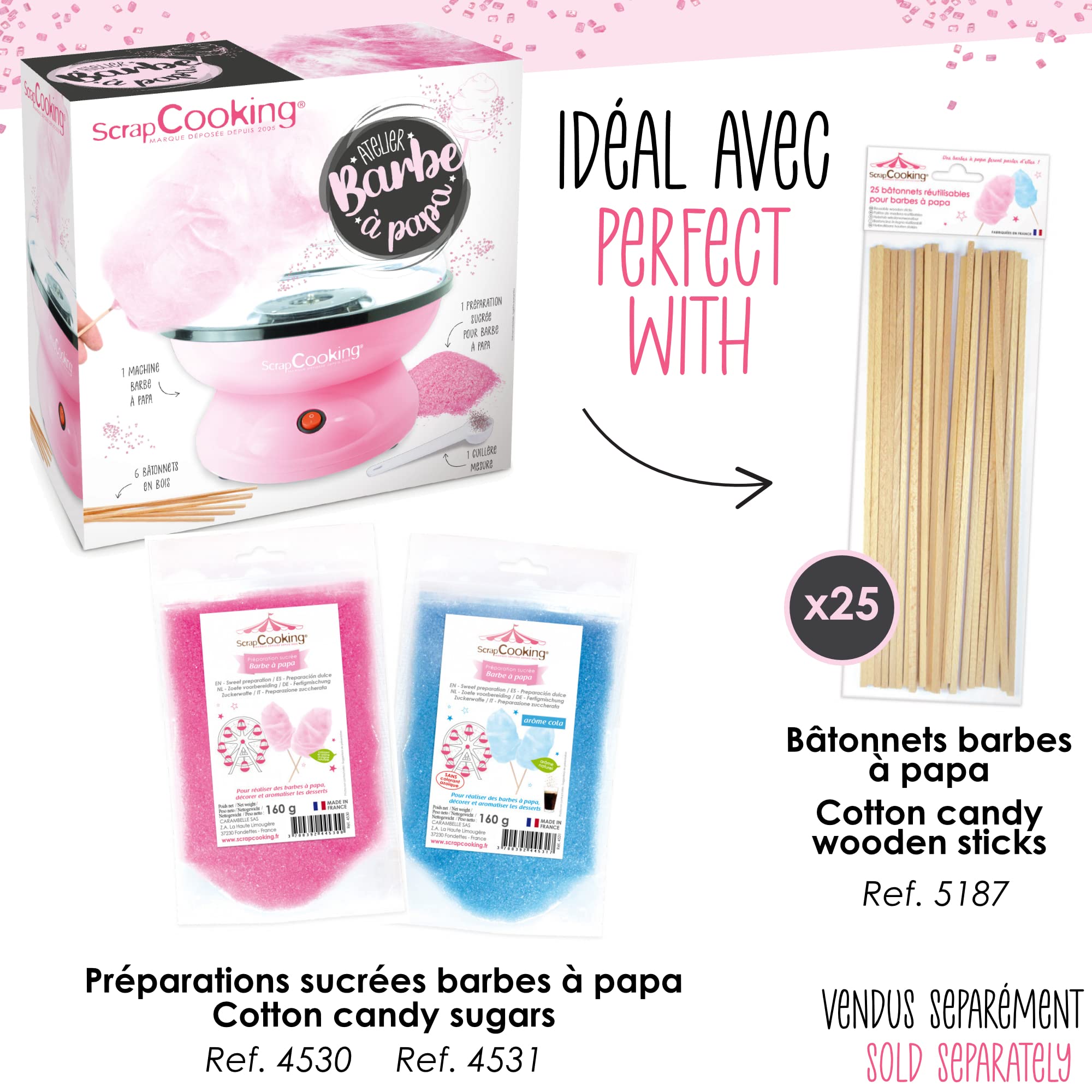 scrapcooking-3900-machine-barbe-papa-rose-kit-complet image 8