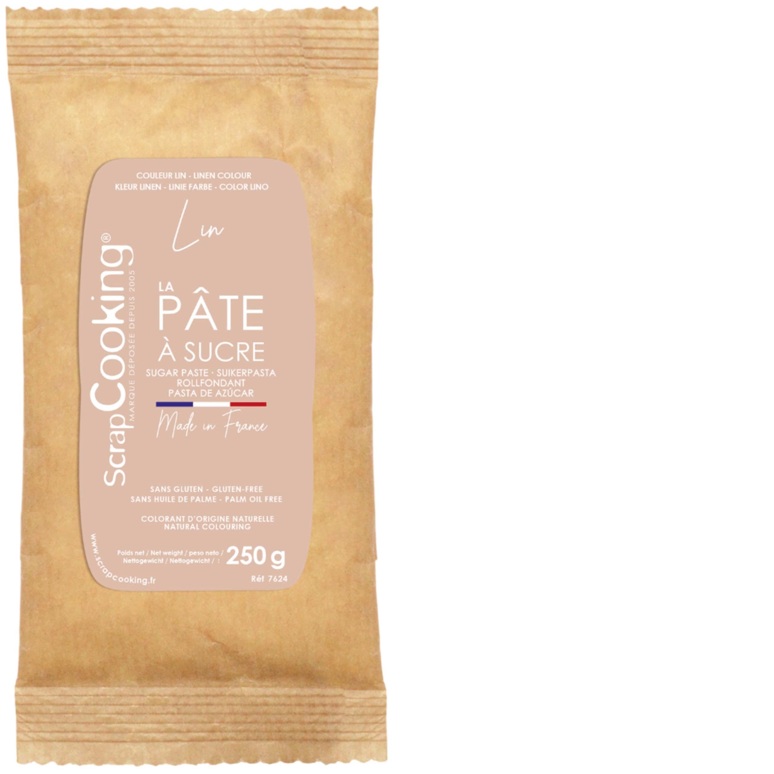 scrapcooking-p-tes-sucre-lin-beige-250-g-naturel-7624 image 1