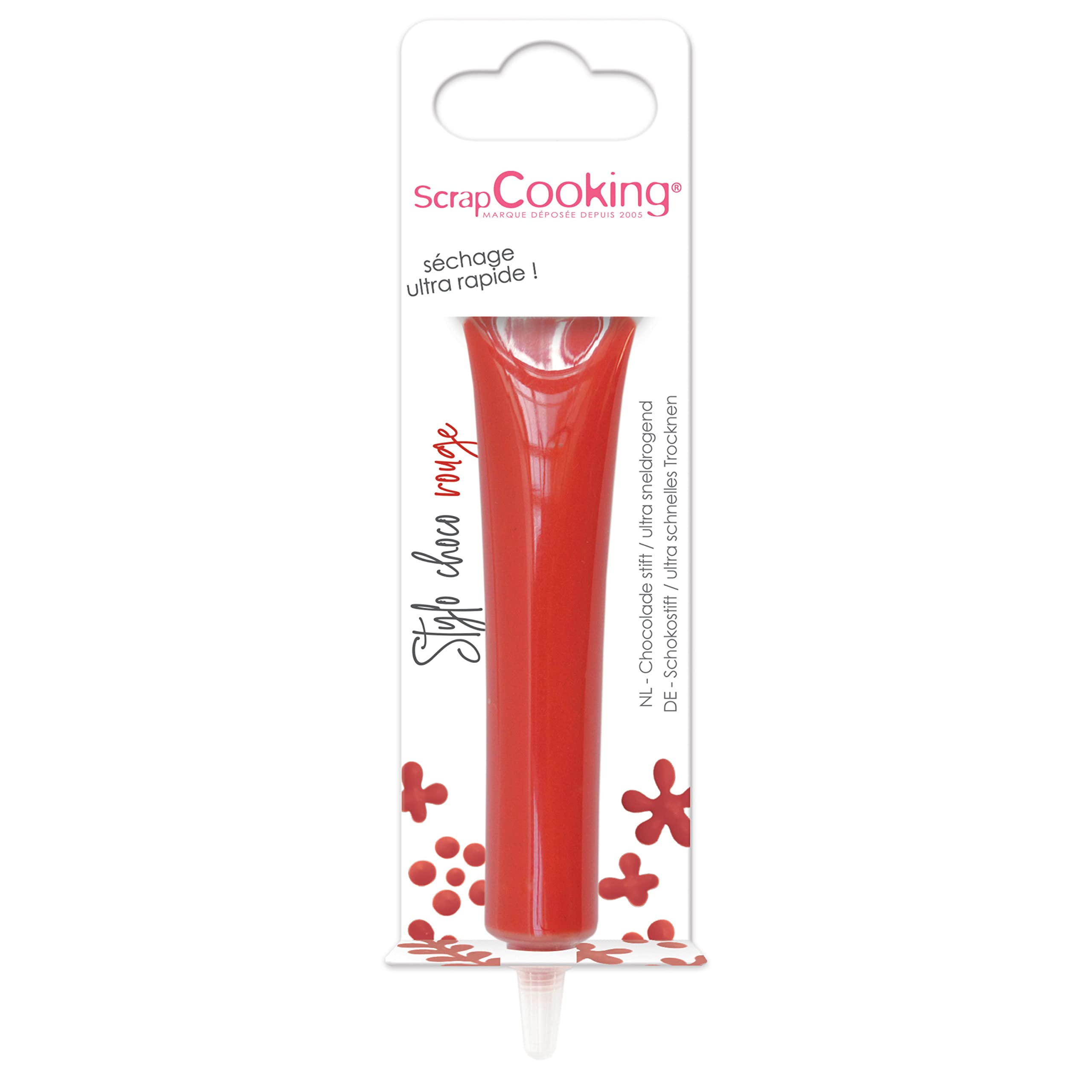 scrapcooking-d-corations-stylo-choco-rouge-25-g-6803-chocolat image 1