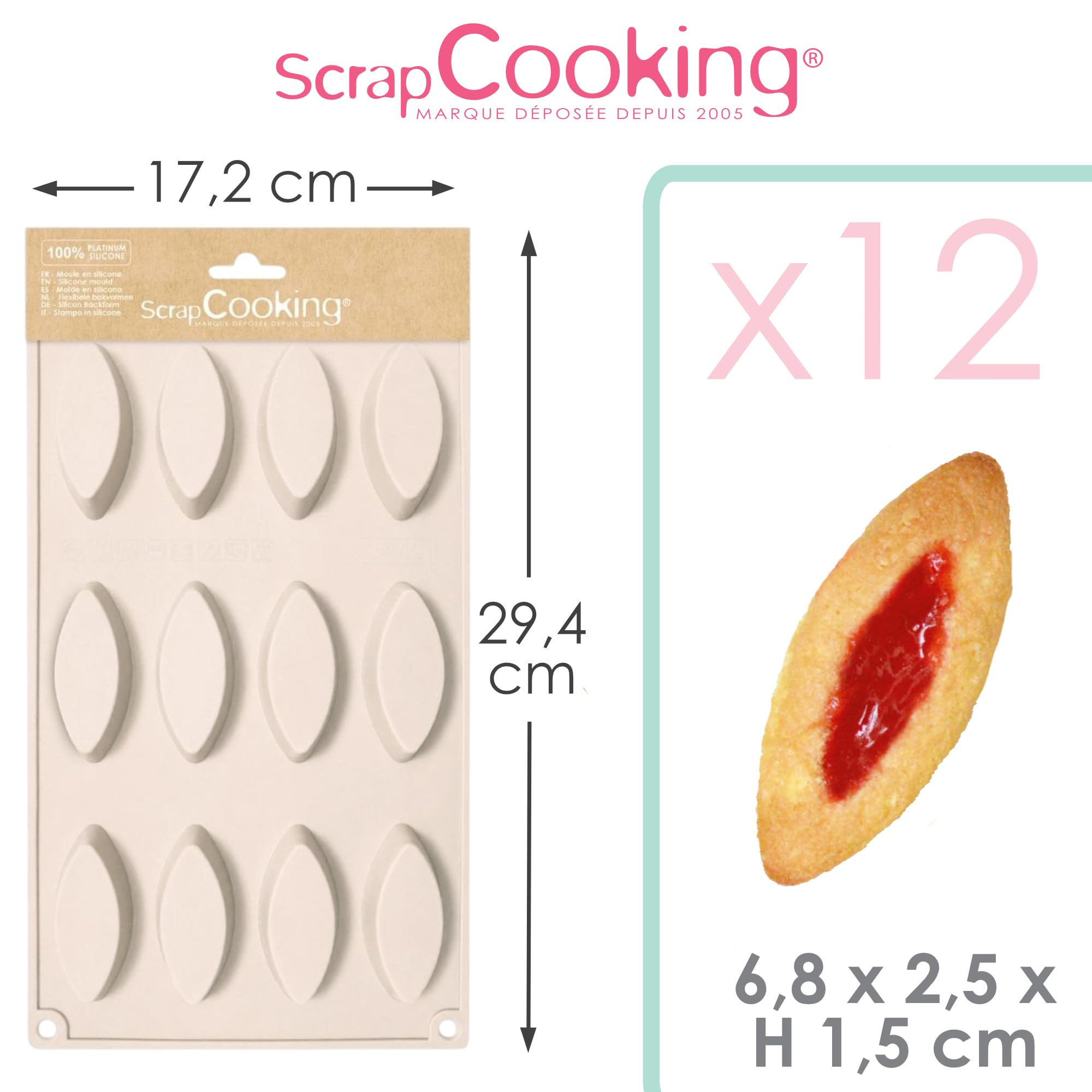 scrapcooking-moules-barquettes-silicone-12-cavit-s-vert-d-eau image 3