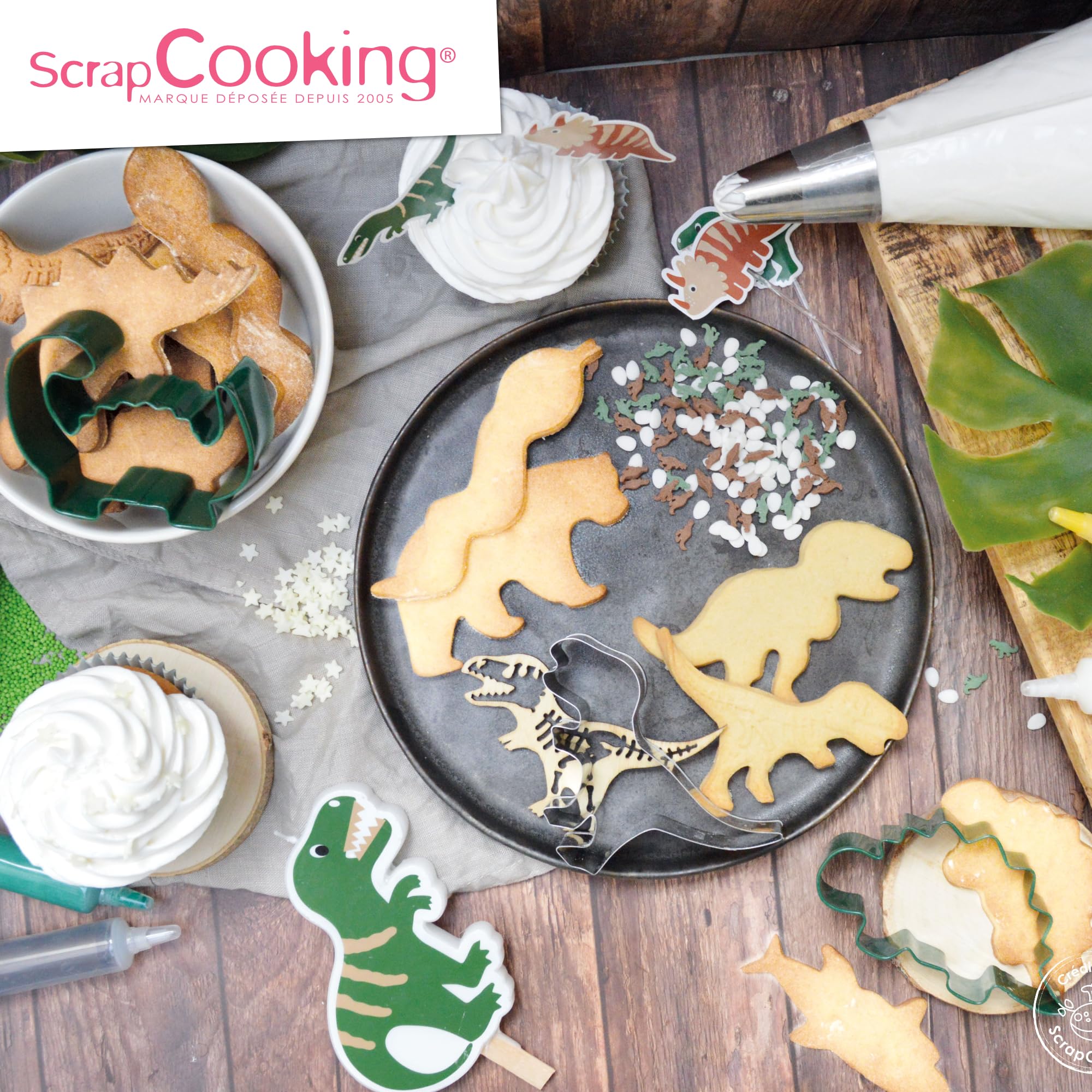 scrapcooking-emporte-pi-ces-4-dinosaures-m-tal-biscuits-2085 image 2