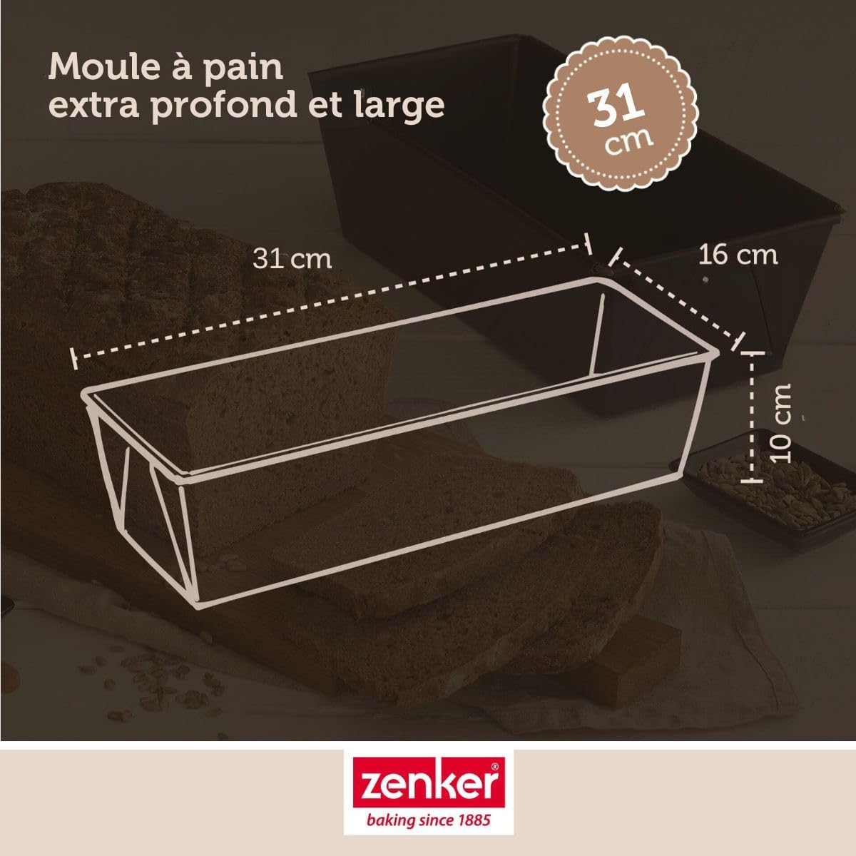 zenker-dein-brot-3975-moule-pain-acier-31-cm image 3