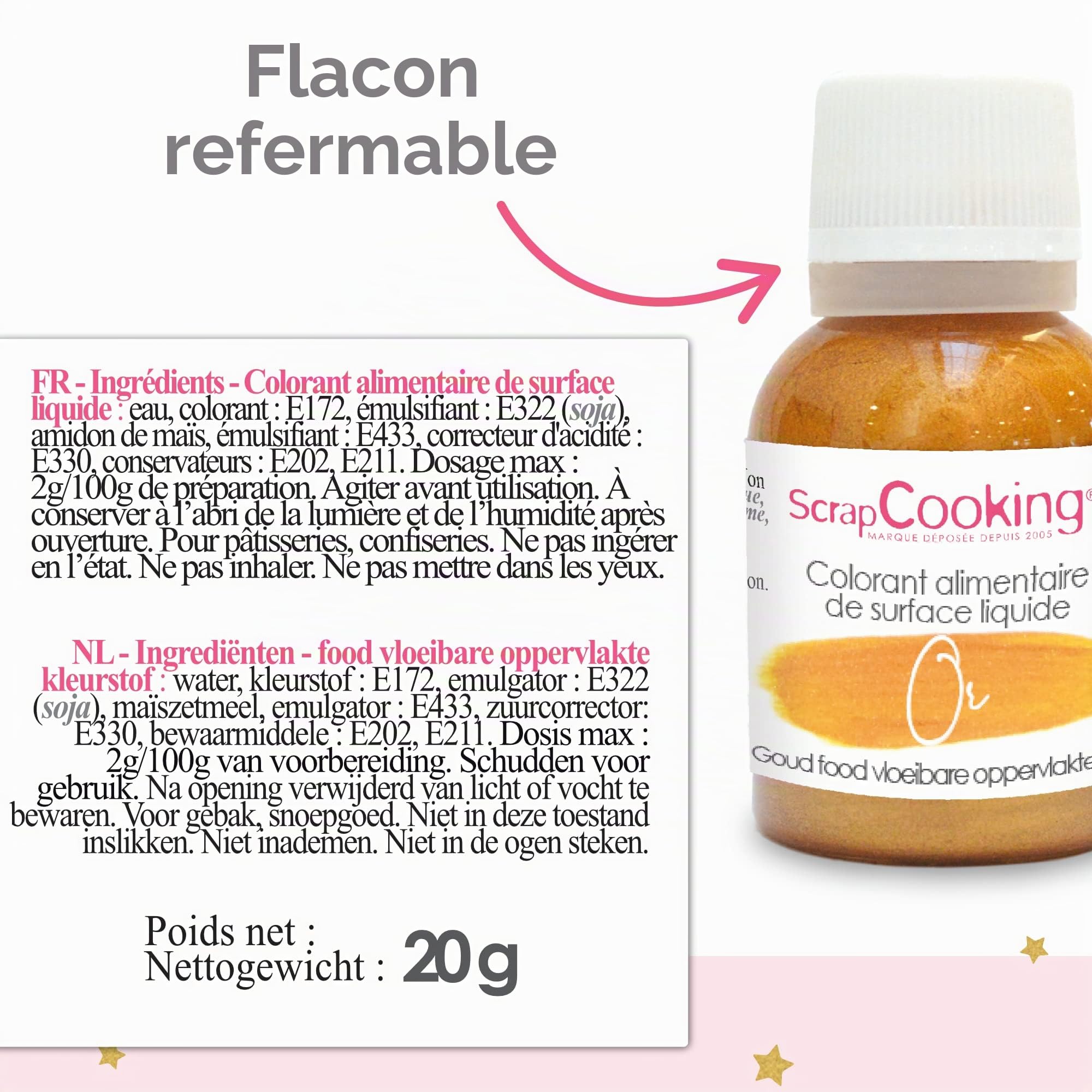 scrapcooking-colorants-4240-colorant-liquide-dor-20g image 6