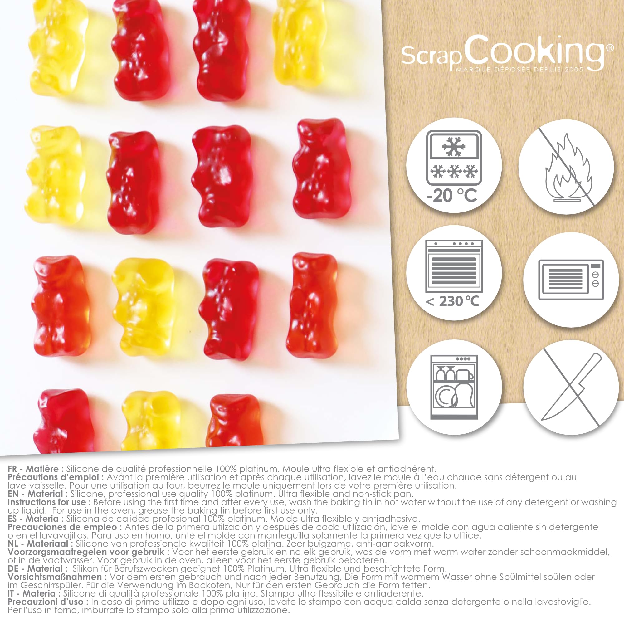 scrapcooking-moules-moule-oursons-silicone-36-empreintes image 6