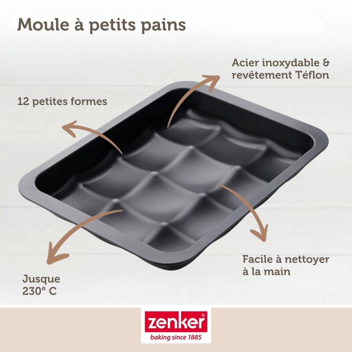 zenker-dein-brot-6517-moule-pain-acier-12-petits-pains image 5