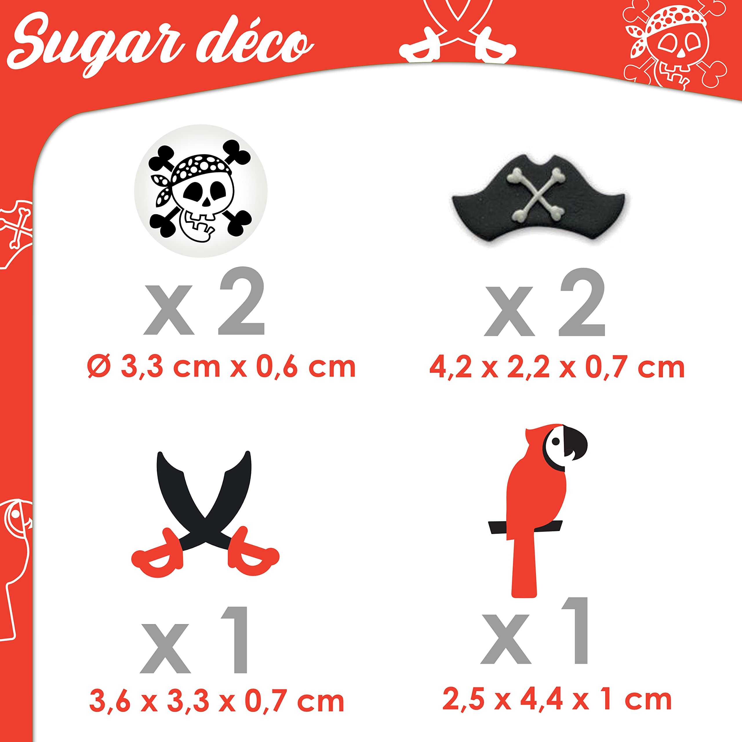 scrapcooking-d-corations-d-cosucres-pirate-comestibles-6-pi-ces image 3
