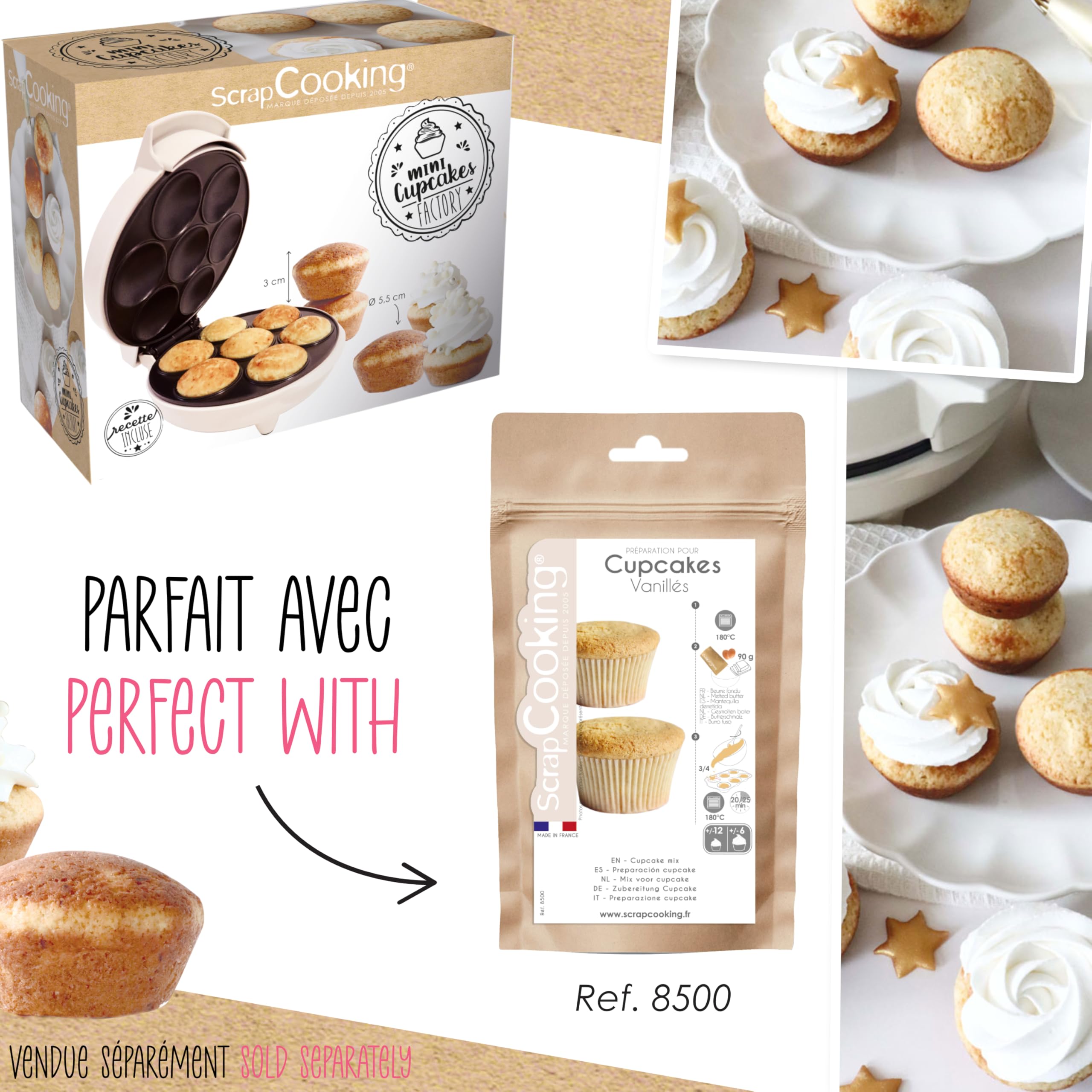 scrapcooking-appareils-mini-cupcakes-factory-3892-machine-blanc image 8