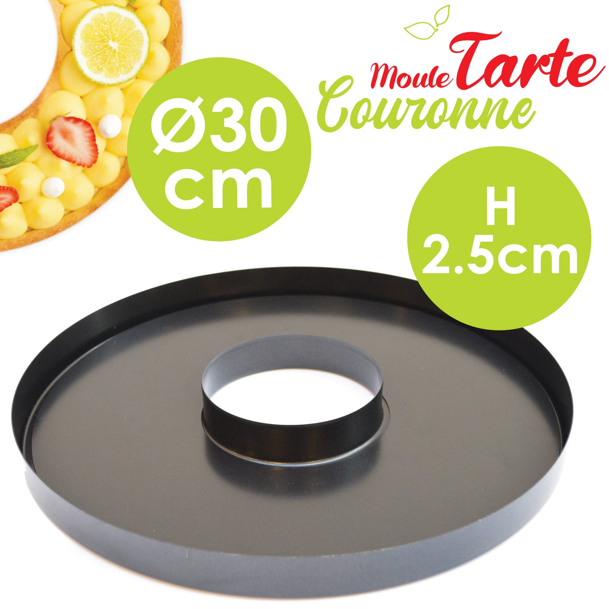 scrap-cooking-moules-moule-tarte-couronne-30-cm-noir-antiadh-sif image 4
