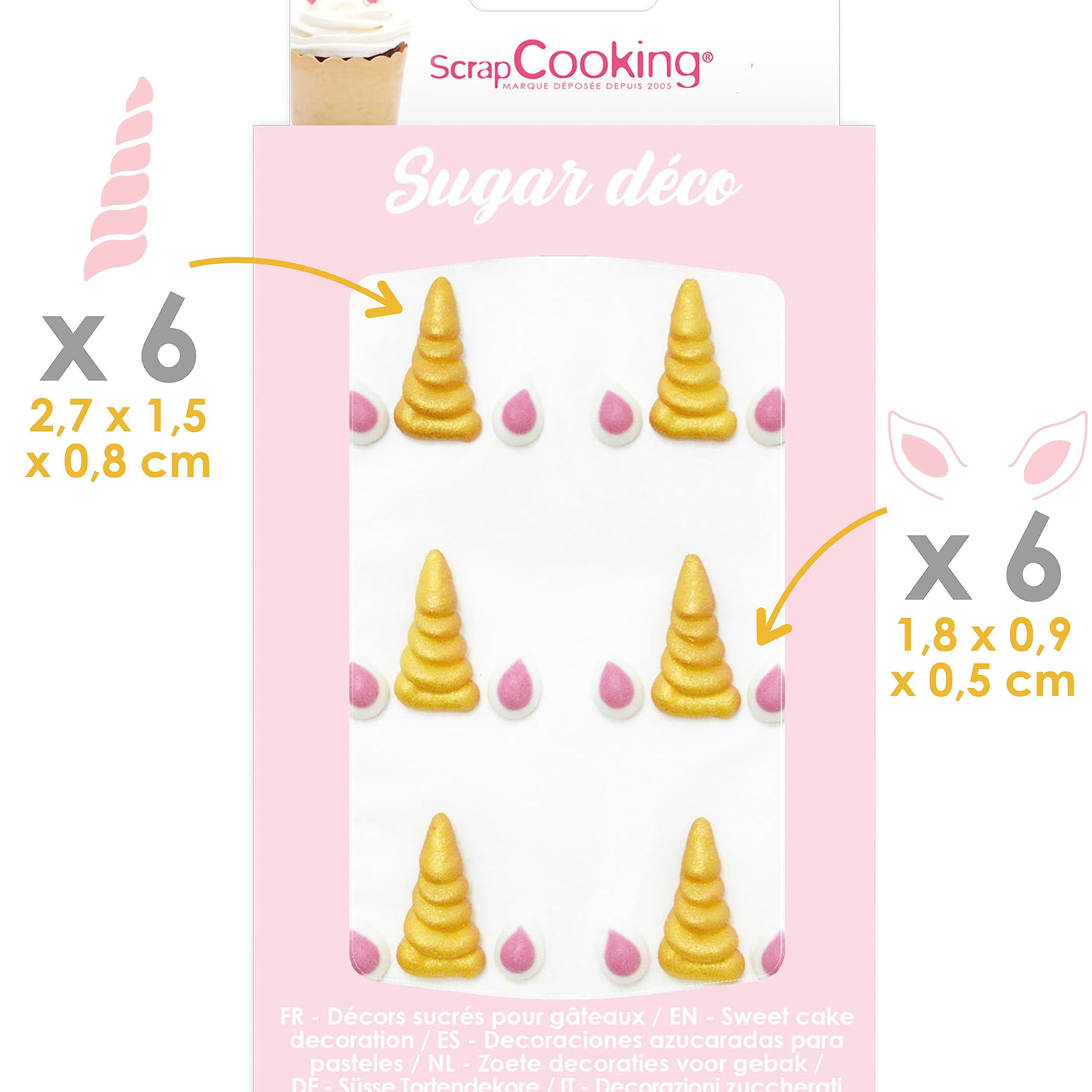 scrapcooking-d-corations-d-cosucres-licorne-6982-rose-dor image 3