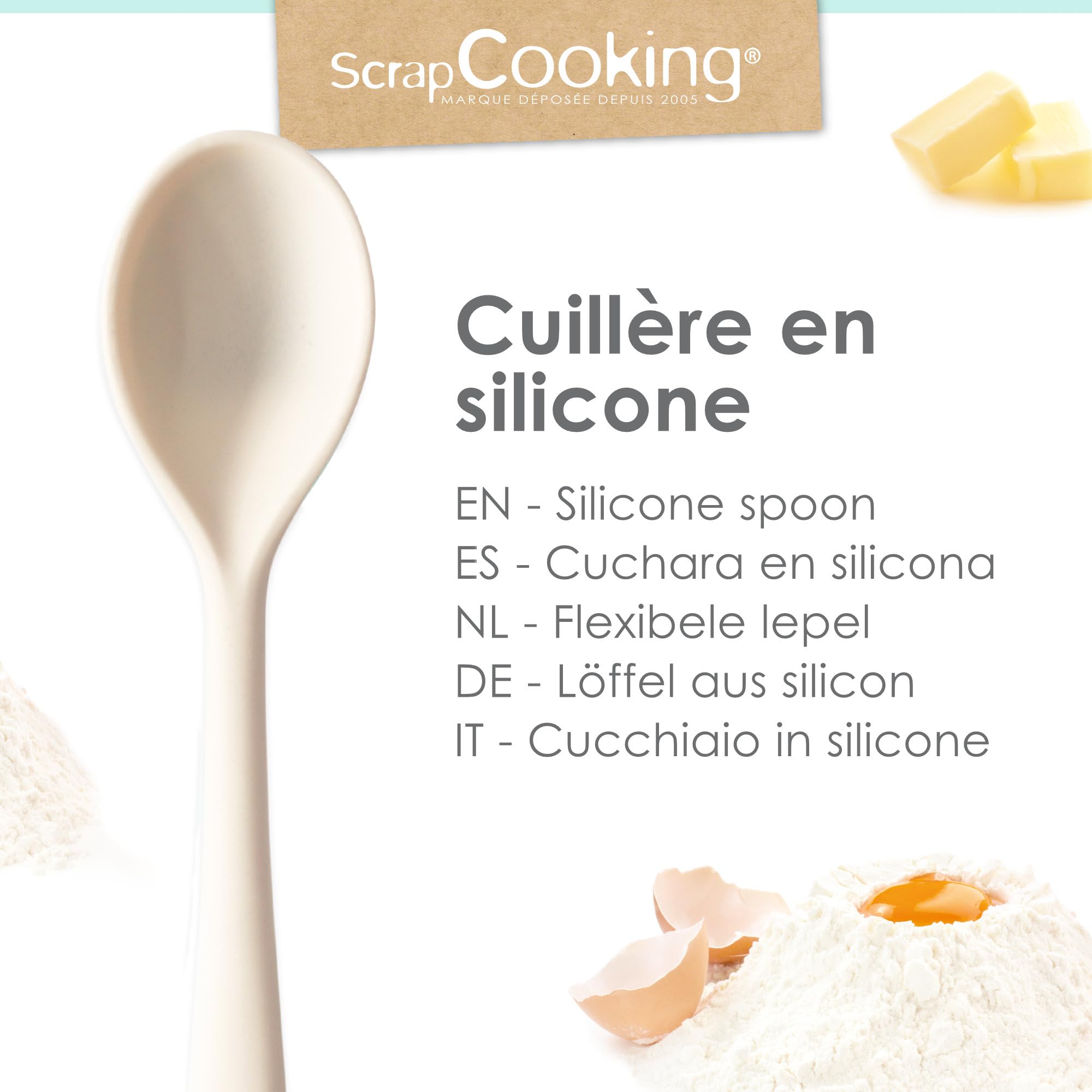 scrapcooking-mat-riel-5280-cuill-re-silicone-vert-d-eau-27-3-cm image 2