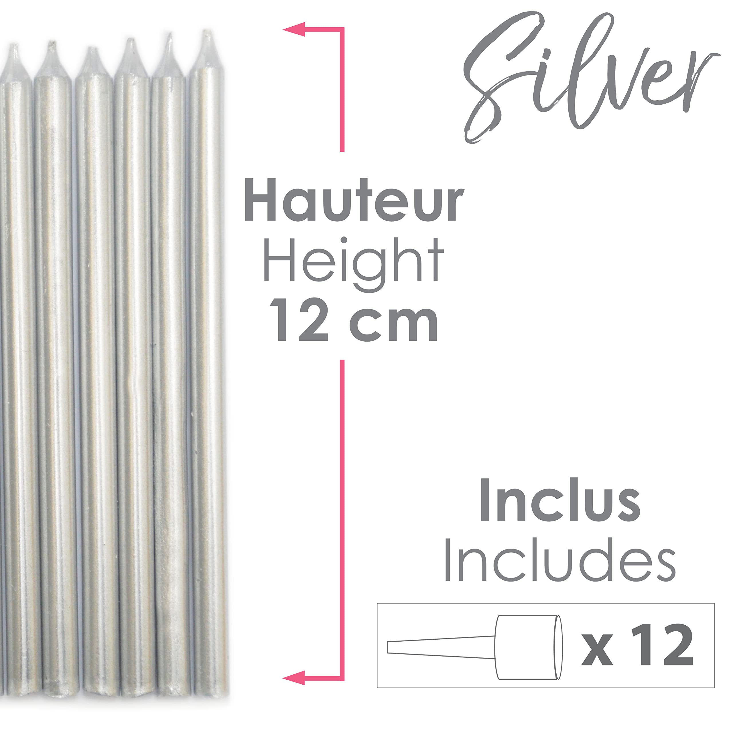 scrapcooking-d-corations-0349-bougies-longues-argent-es-x12 image 3