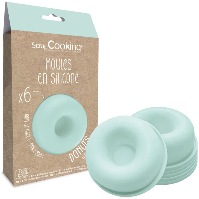 scrapcooking-moules-coffret-6-donuts-silicone-7-6-cm-2913 image 1