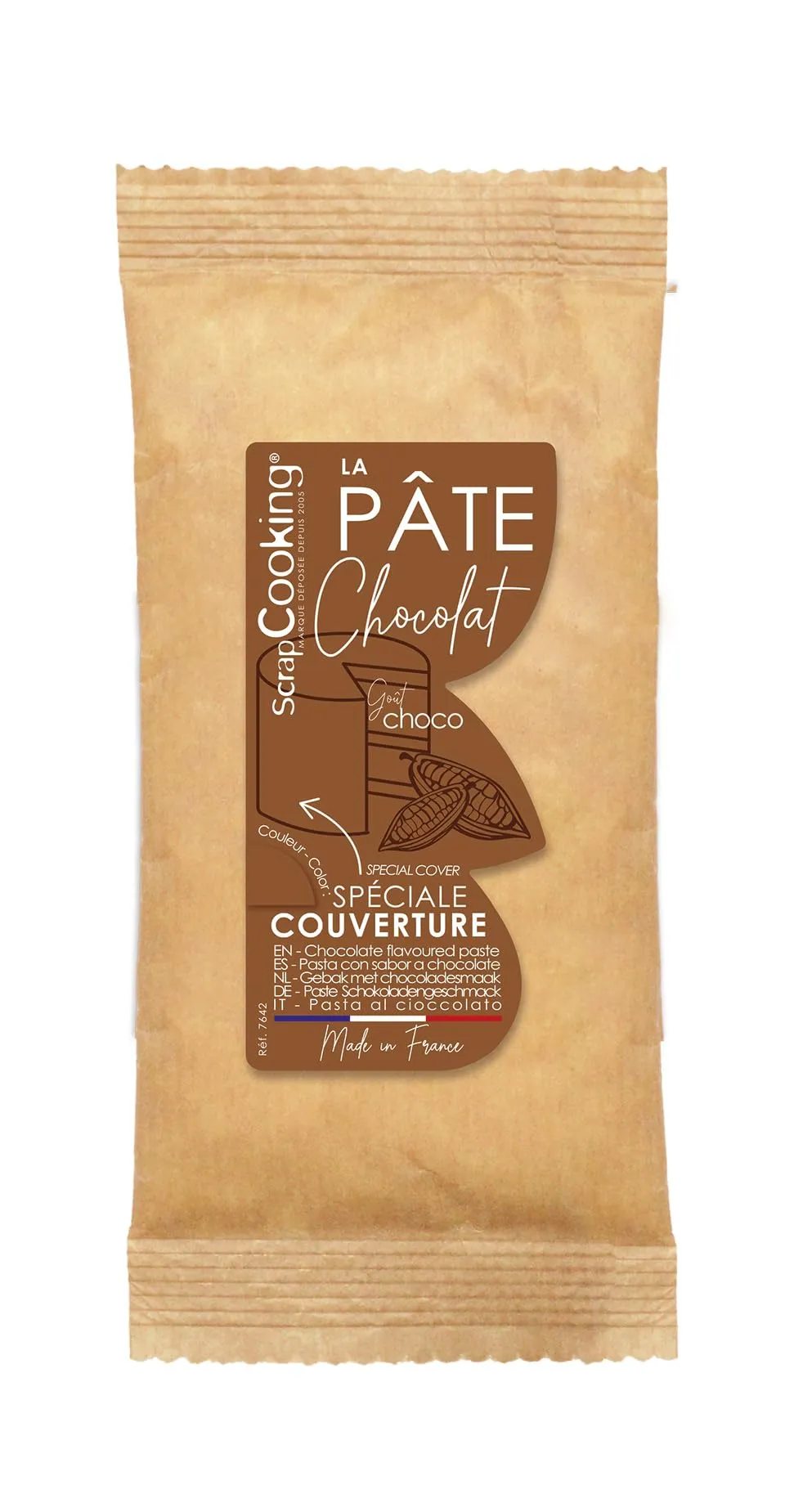 scrapcooking-p-tes-sucre-7641-p-te-chocolat-400-g-couverture image 1