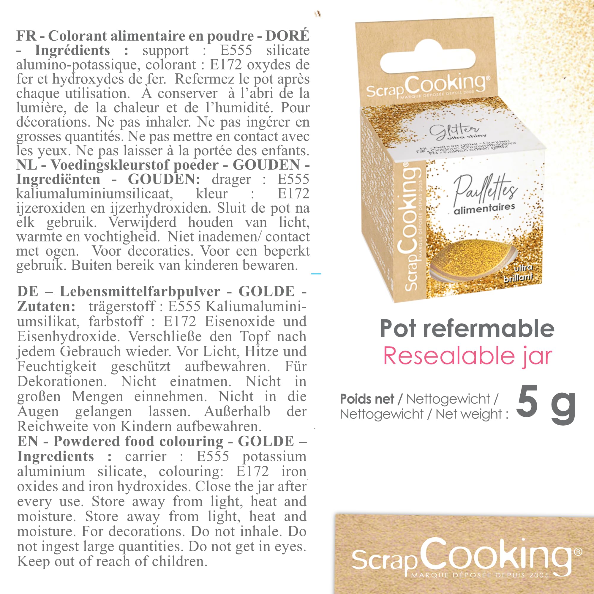 scrapcooking-paillettes-dor-es-5g-d-coration-comestible-4124 image 2