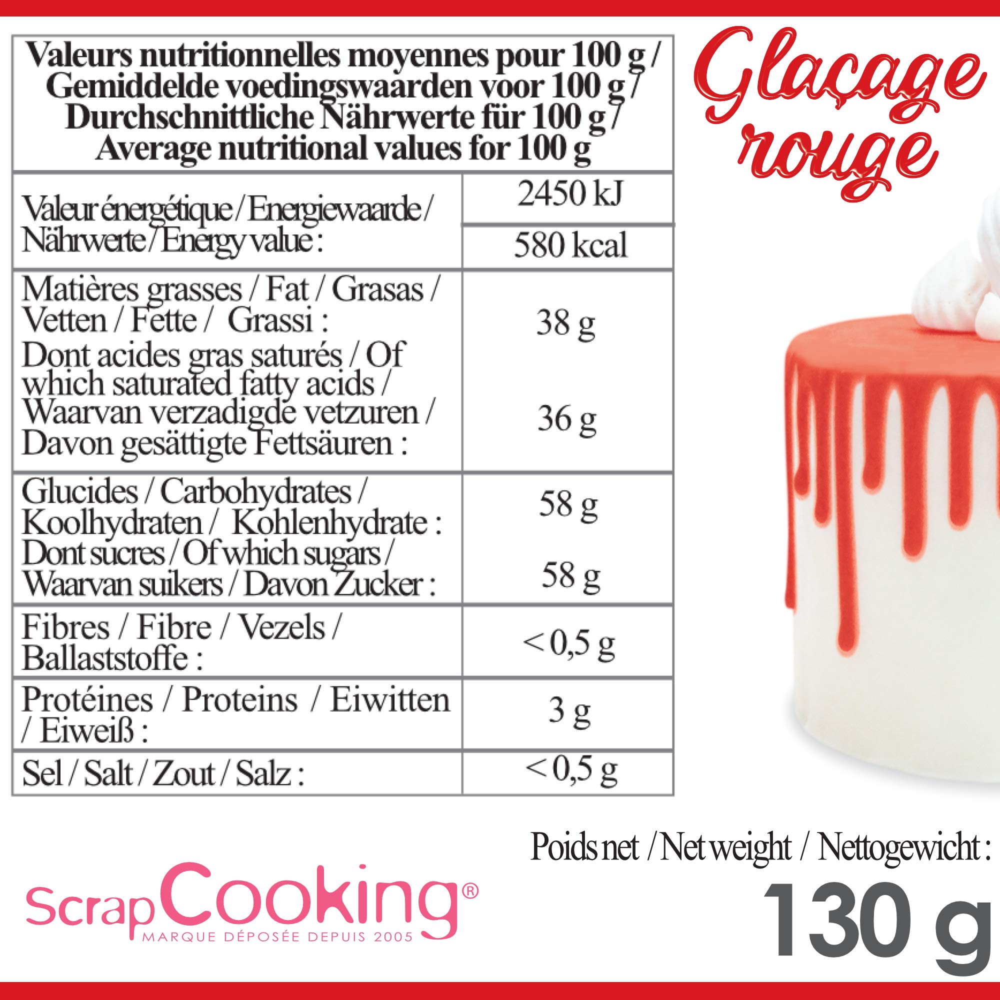 scrap-cooking-ingr-dients-gla-age-rouge-pr-t-130g-chocolat image 6