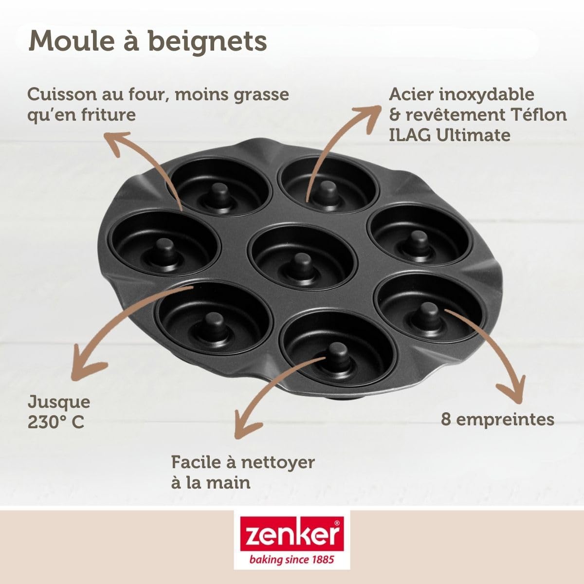 zenker-7426-moule-beignets-8-empreintes-acier-33-cm-noir image 4