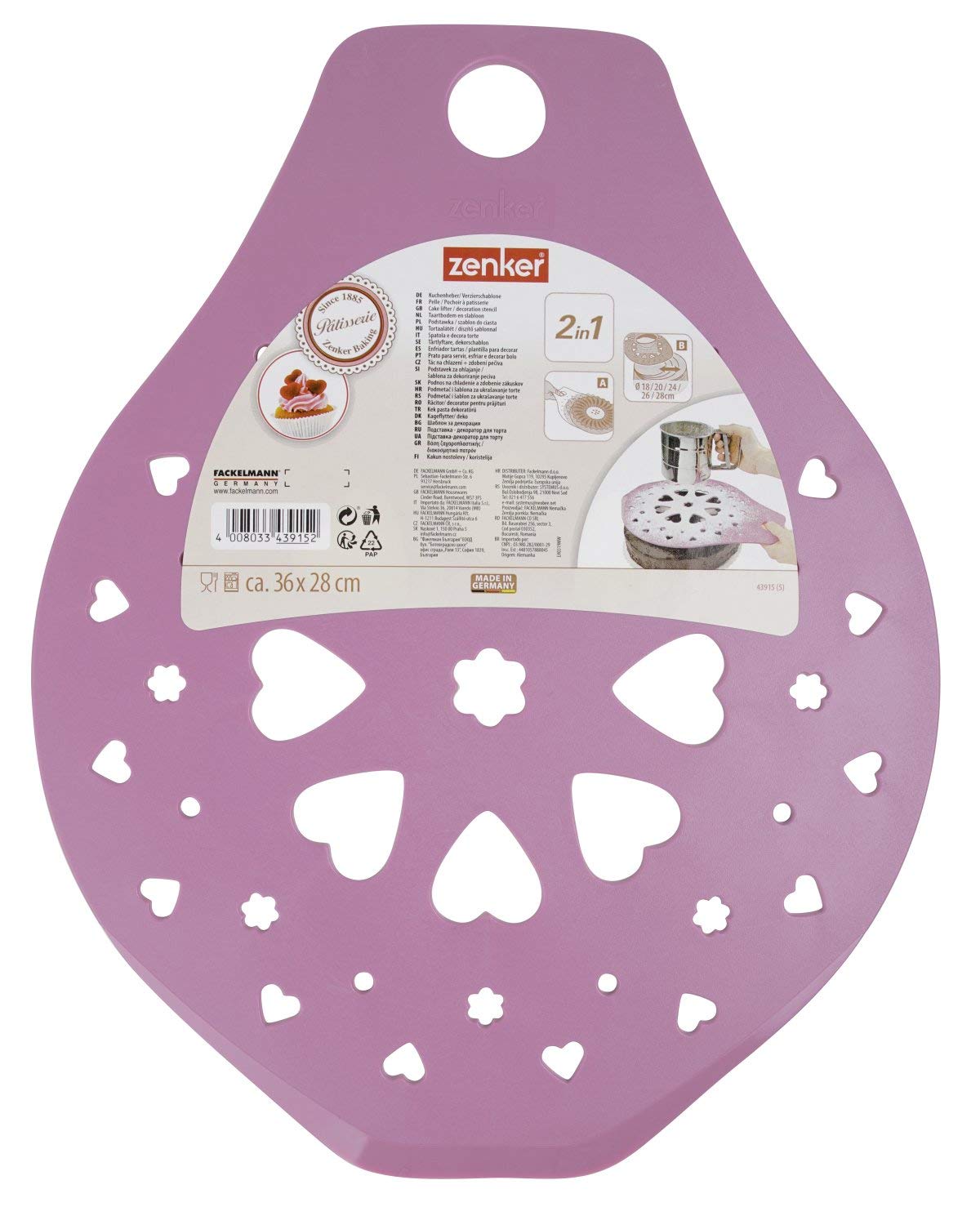 zenker-patisserie-43915-pelle-g-teau-pochoir-plastique-36-cm image 2