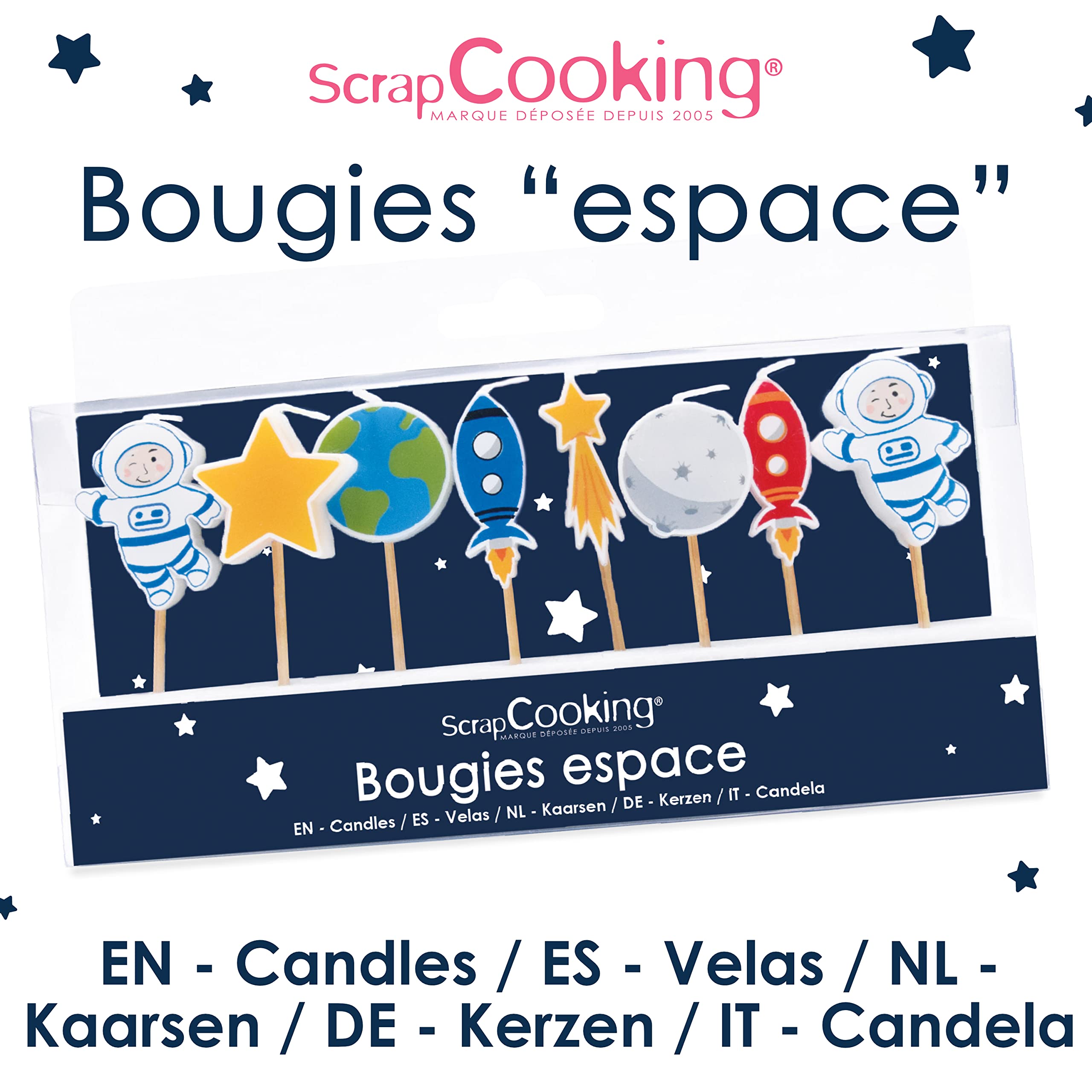 scrapcooking-d-corations-kit-8-bougies-espace-5060-g-teau-paraffine image 2