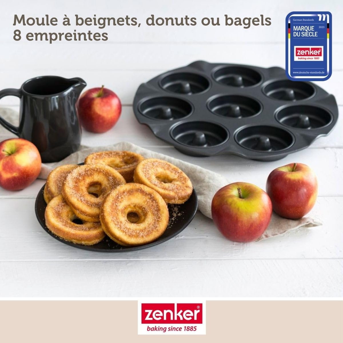 zenker-7426-moule-beignets-8-empreintes-acier-33-cm-noir image 2