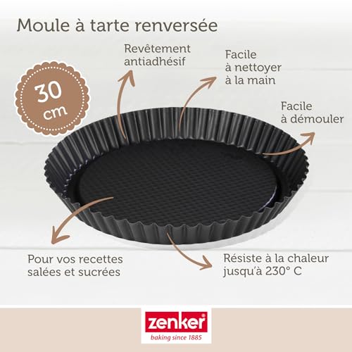 zenker-black-metallic-lot-2-moules-tarte-renvers-e-30-cm-acier image 8