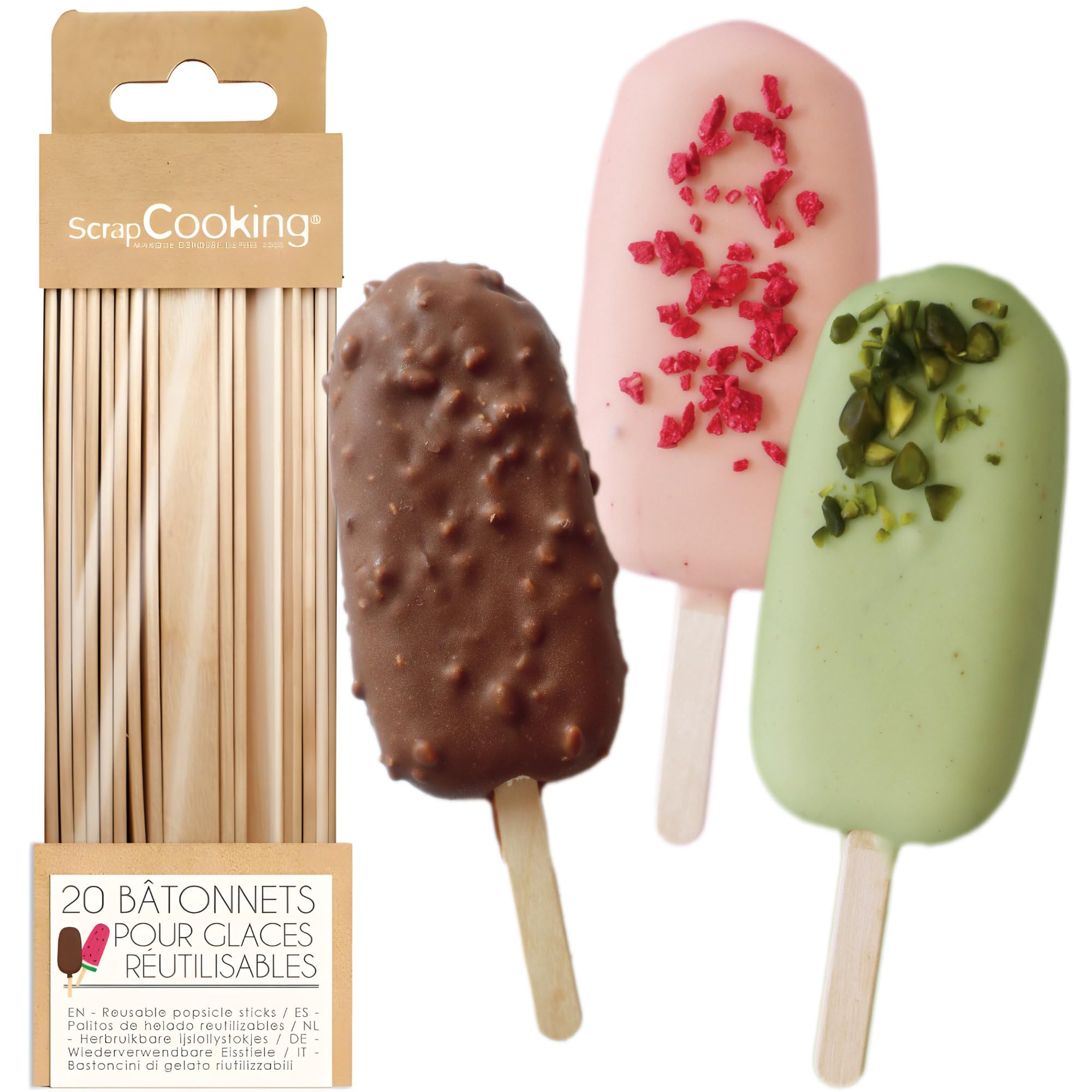 scrapcooking-mat-riel-5104-b-tonnets-glace-bois-11-4-cm-x20 image 1