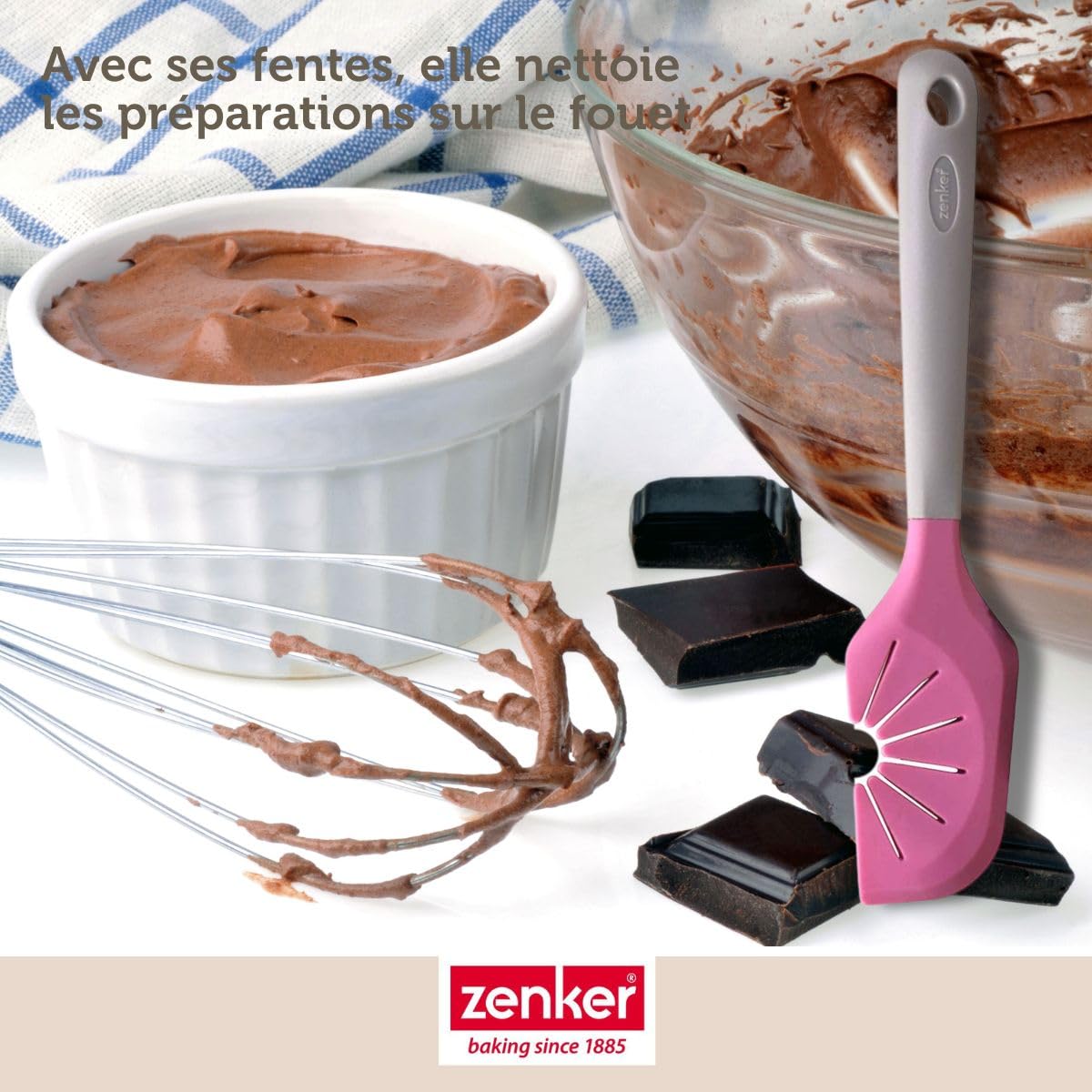 zenker-patisserie-spatule-2-en-1-27-cm-rose-silicone image 6