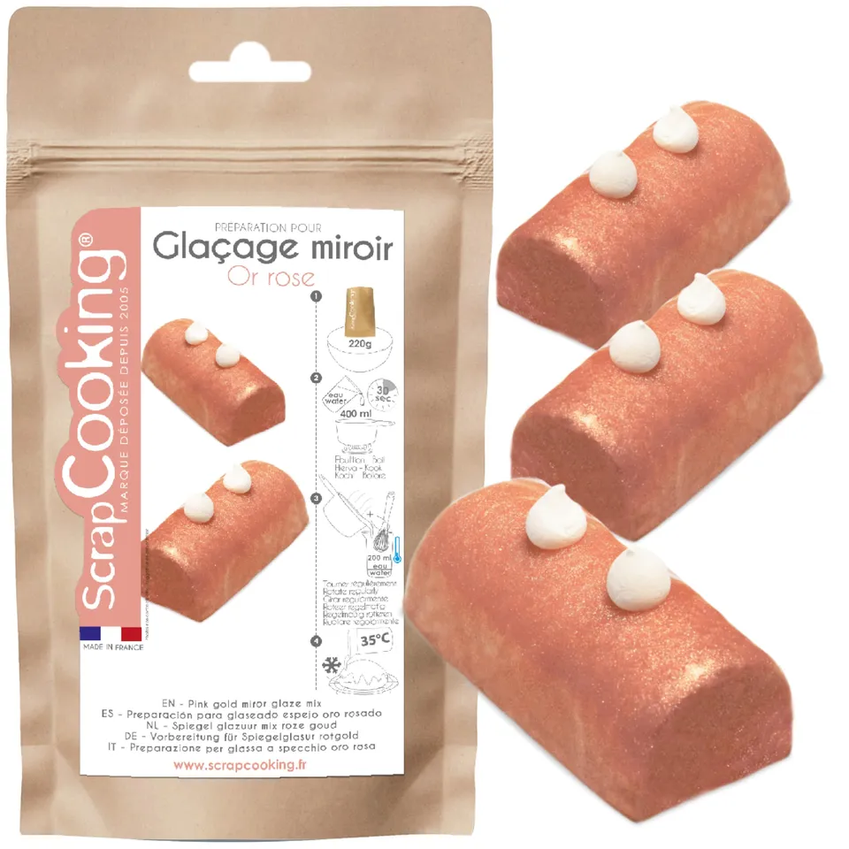 scrapcooking-mix-gla-age-miroir-or-rose-poudre-220-g image 1