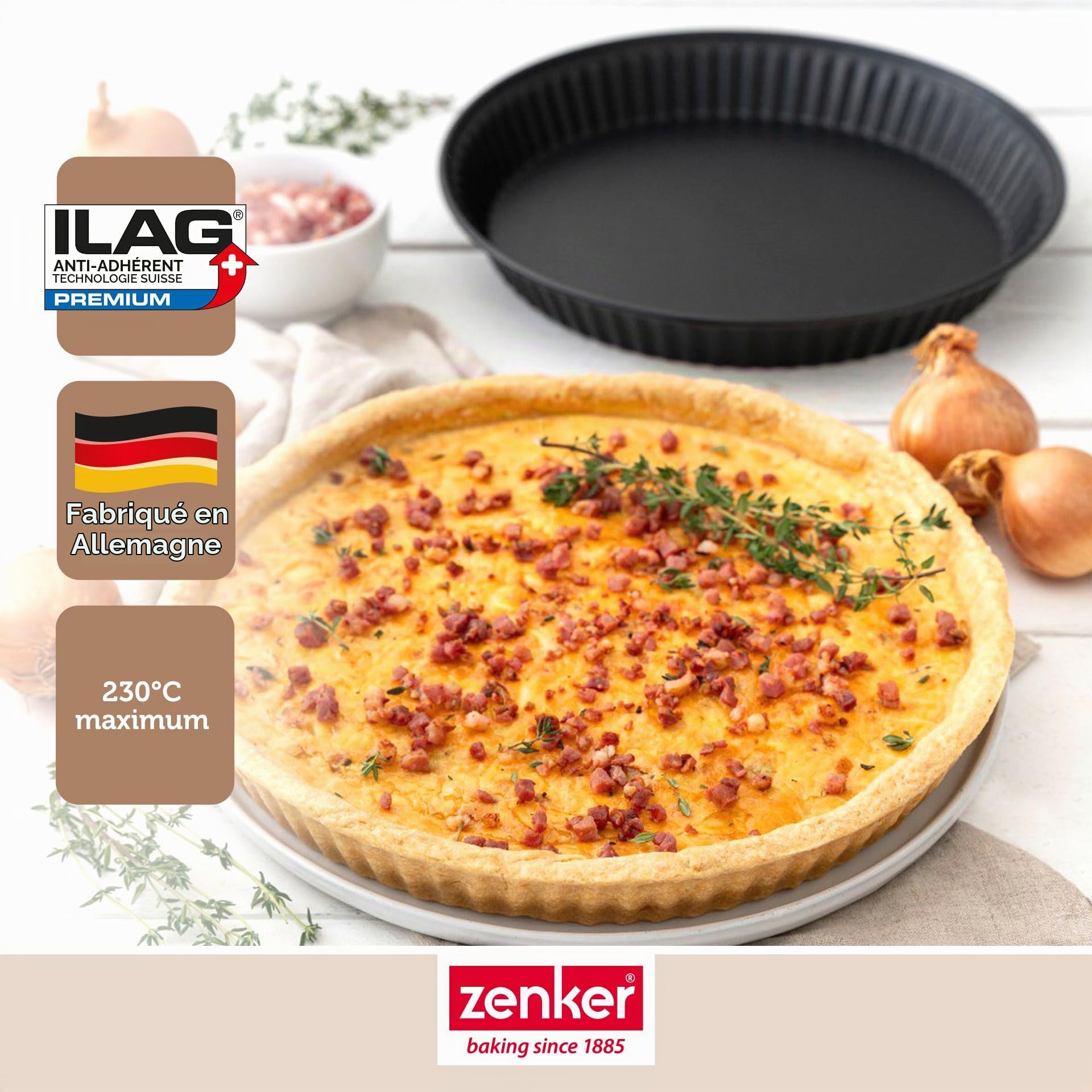 zenker-black-metallic-lot-2-moules-quiche-30-cm-antiadh-sif image 4