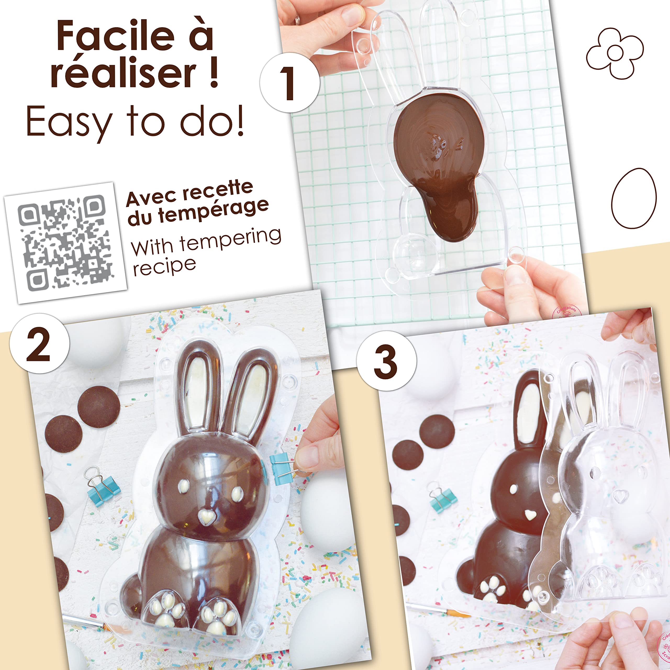 scrapcooking-moules-6757-moule-chocolat-lapin-3d-rigide image 6